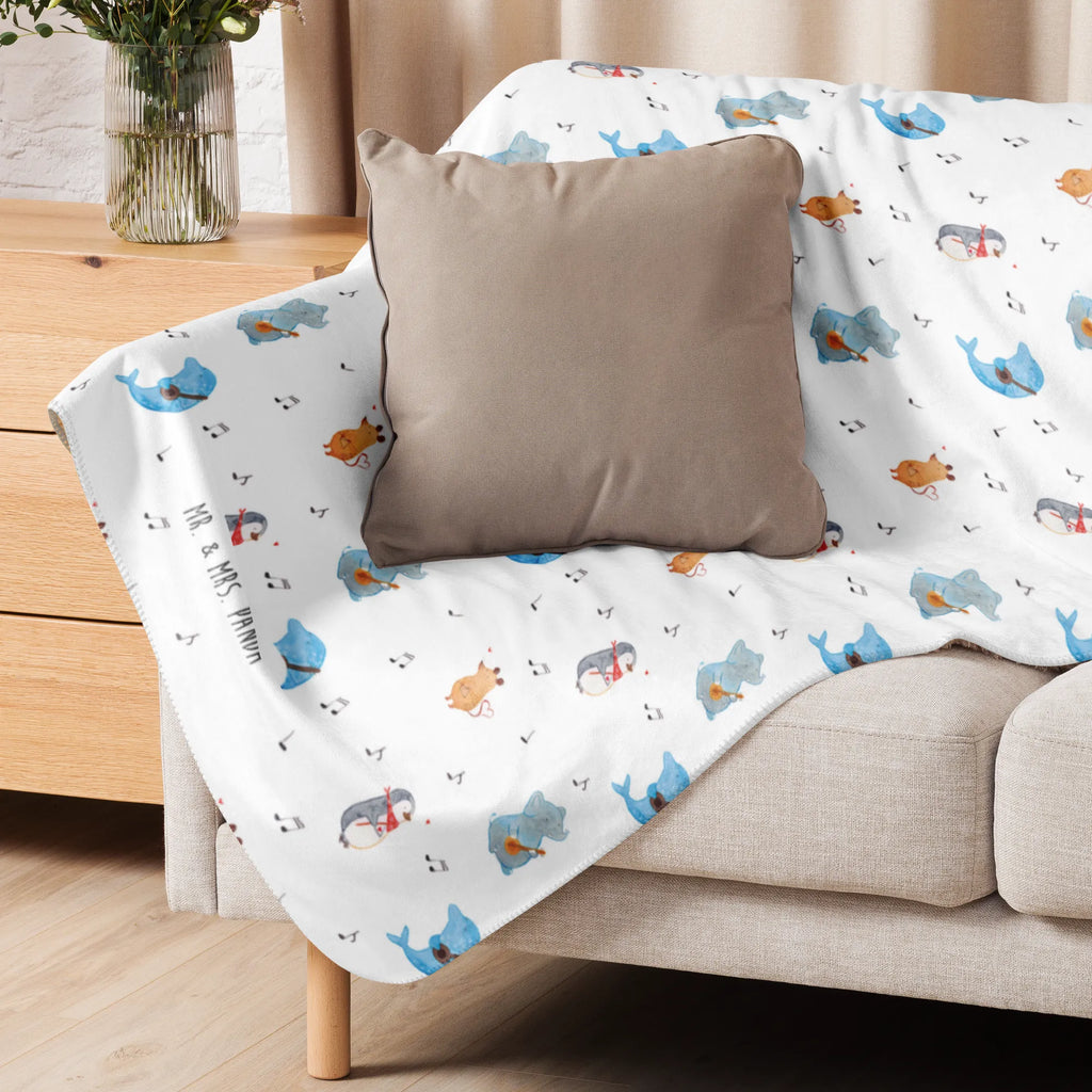 Sherpa cuddly blanket Big tape Tiermotive, Gute Laune, lustige Sprüche, Tiere, Hund, Delfin, Triangel, Band, Gitarre, Musik, Musikanten, Elefant, Pinguin, Maus
