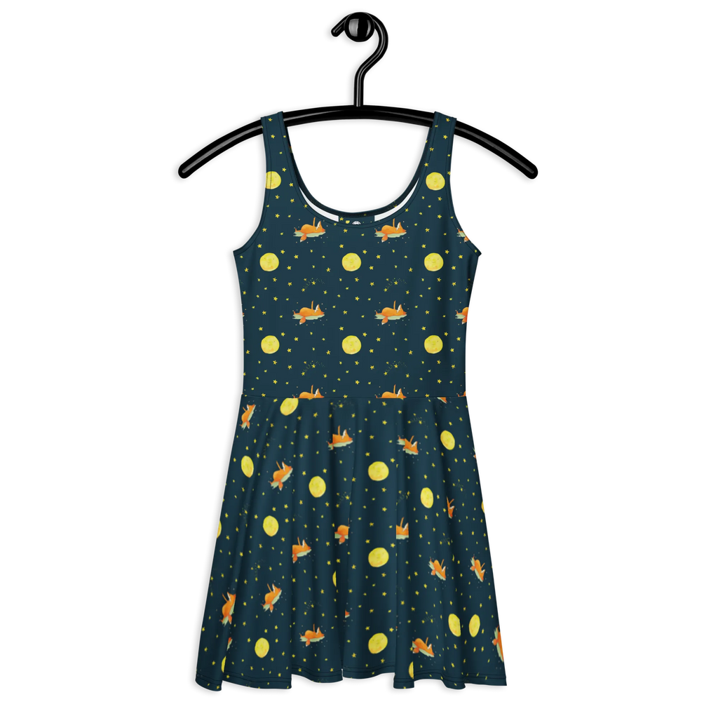 Sommerkleid Fuchs Sterne Muster Skaterkleid, Sommerkleid, Kleid, Fuchs, Always Look On The Bright Side Of Life, Tröstende Worte, Romantik, Spruch schön, Füchse, Spruch Positiv