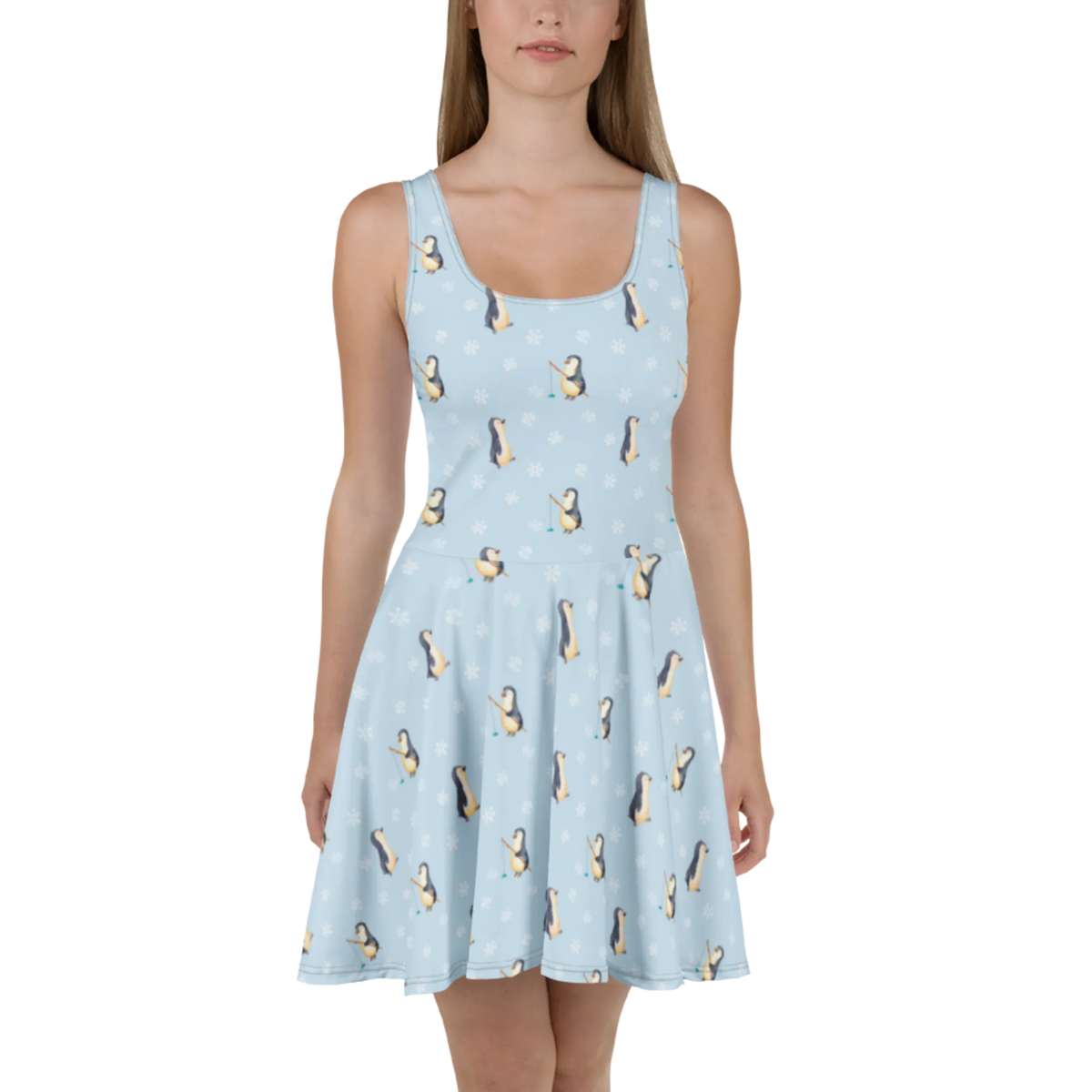 Sommerkleid Pinguin marschieren Muster Minikleid, Damen-Sommerkleid, Kurzes Kleid, Shirtkleid, Freizeitkleid, Ausgestelltes Kleid, Leichtes Sommerkleid, Swingkleid, Strandkleid, Jerseykleid, Kurzes Sommerkleid, Kleid, Luftiges Sommerkleid, Stretchkleid, Skaterkleid, Urlaubskleid, A-Linien-Kleid, Damenkleid, Sommerkleid, Pinguin, Familie, Bruder, Pinguine, Schwester, Langschläfer, Frühaufsteher