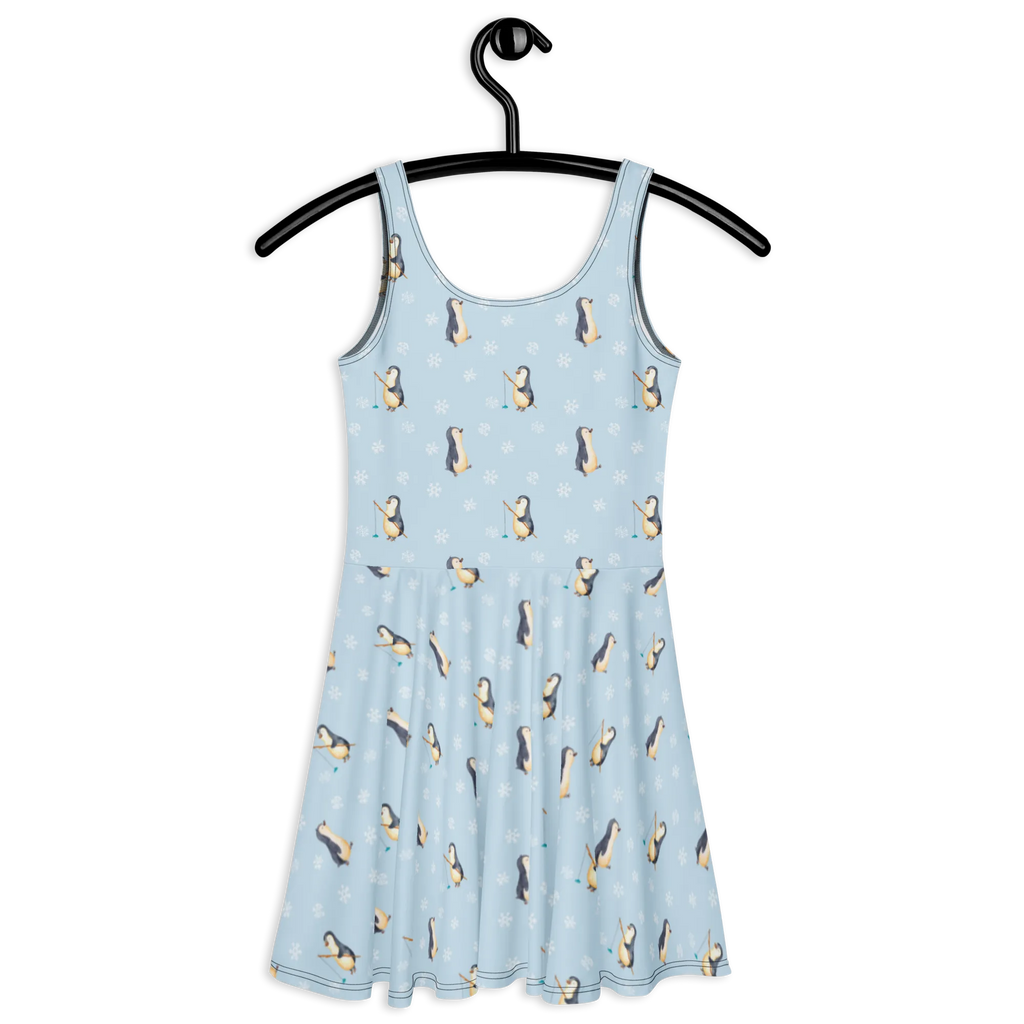 Sommerkleid Pinguin marschieren Muster Skaterkleid, Sommerkleid, Kleid, Pinguin, Pinguine, Langschläfer, Bruder, Schwester, Familie, Frühaufsteher
