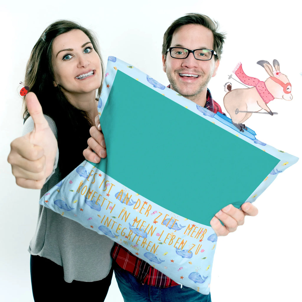 40x40 poduszka wieloryb konfetti Zwierzeta morskie, Morze, Wakacje