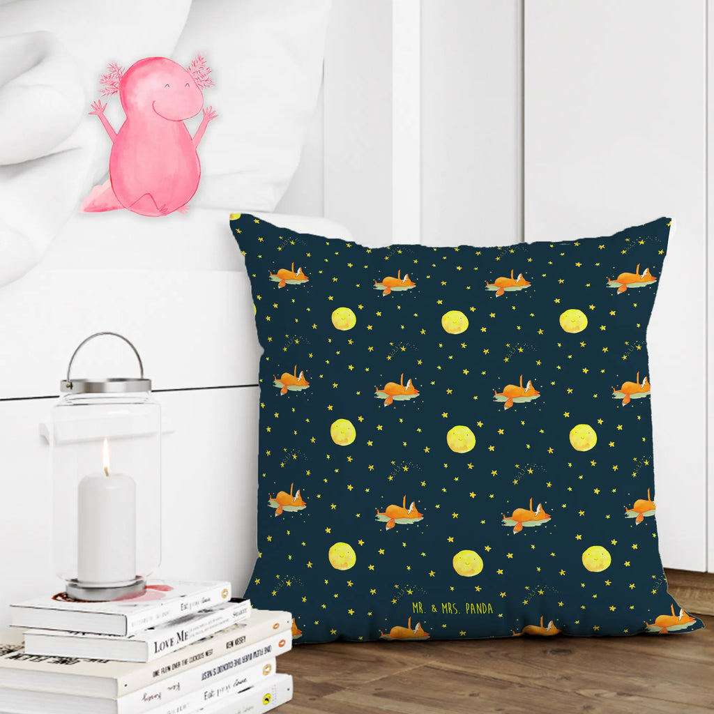 Cushion Fox Stars pillow case, 40x40, 40 x 40, fluffy, bedroom, pillows, Pillow, soft, settee, pad, sofa, bed, couch, cushion, fox, foxes, forest wildlife, clever as a fox, animal lover, Fox, words of consolation, Saying beautiful, Always Look on the Bright Side of Life, Romance, Saying positive