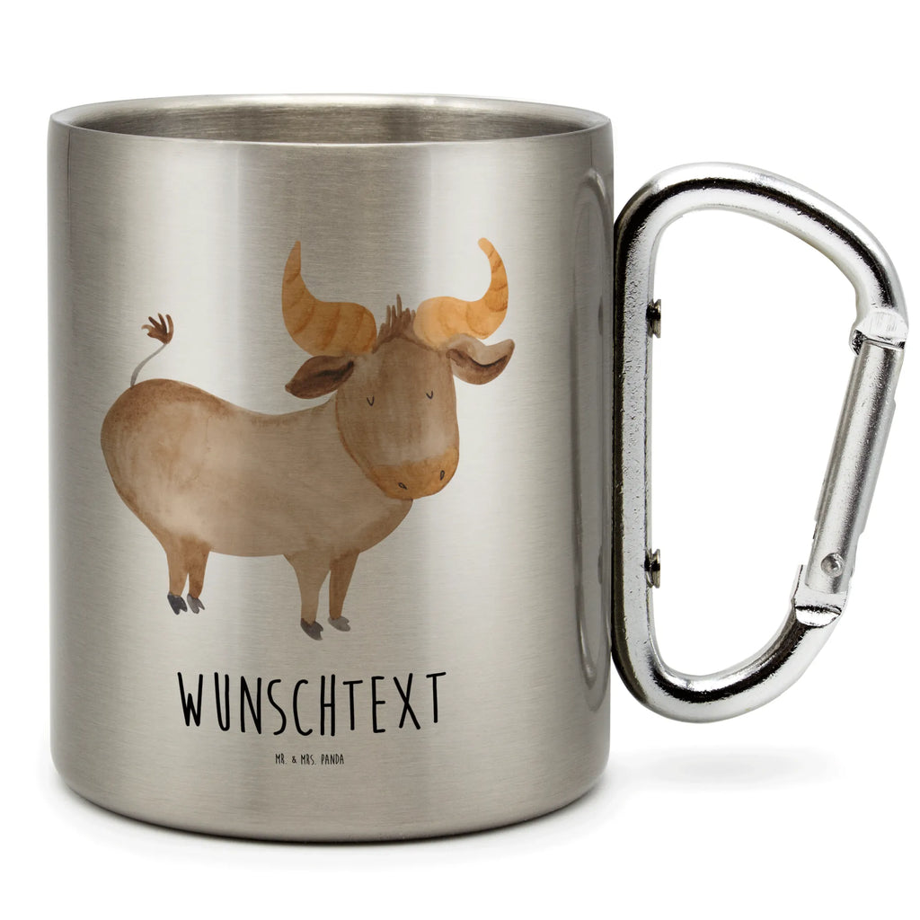 Spersonalizowany kubek ze stali nierdzewnej Znak zodiaku Byk Znak zodiaku, gwiazdozbiór, horoskop, astrologia, ascendent