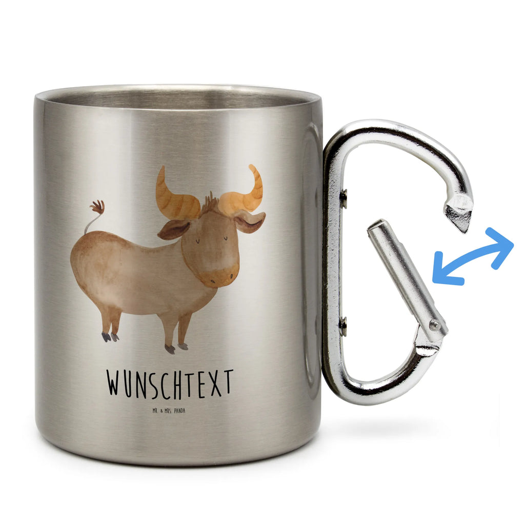 Spersonalizowany kubek ze stali nierdzewnej Znak zodiaku Byk Znak zodiaku, gwiazdozbiór, horoskop, astrologia, ascendent