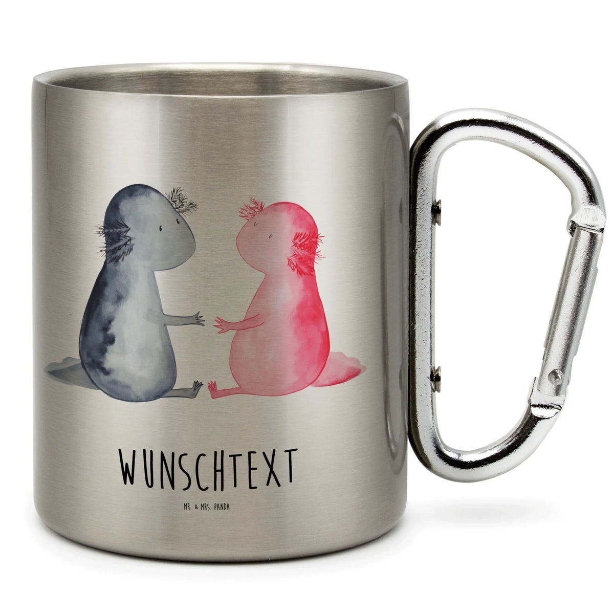 Personalized Stainless Steel Mug axolotl Love Axolotl, Axelotl, marine animals, Mexican walking fish, salamander, great love, tail, amphibian, axolotl, friend, axolot, anniversary, proof of love, fiancé, valentine's day, husband, love