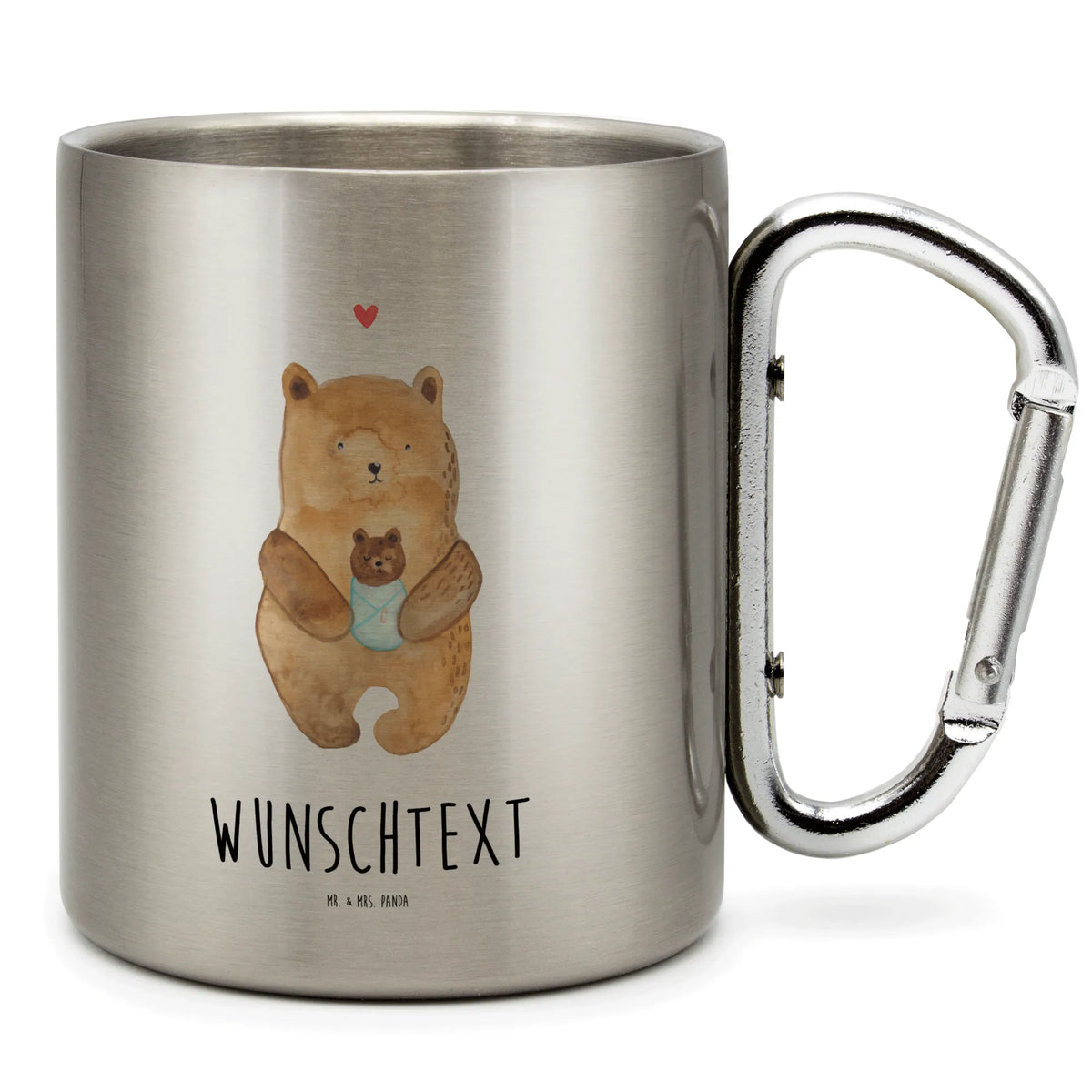 Personalized Stainless Steel Mug bear infant bear, teddy, teddy bear, cuddly toy, birth, baby, baptism, mother, congratulations, baptized child, grandchild, nephew, niece, parents, birthday, grandson