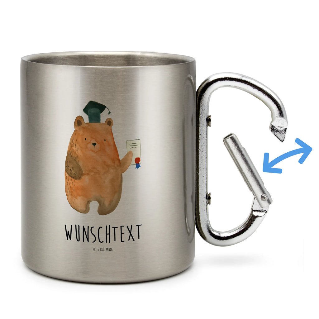 Spersonalizowany kubek ze stali nierdzewnej Niedźwiedź Egzamin Niedźwiedź, Miś, Pluszowy miś