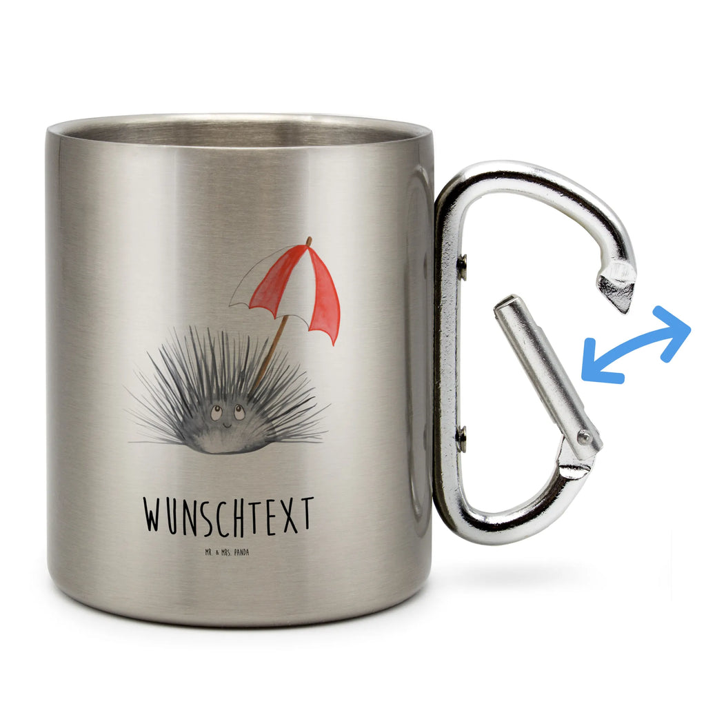 Spersonalizowany kubek ze stali nierdzewnej Jeżowiec Zwierzeta morskie, Morze, Wakacje