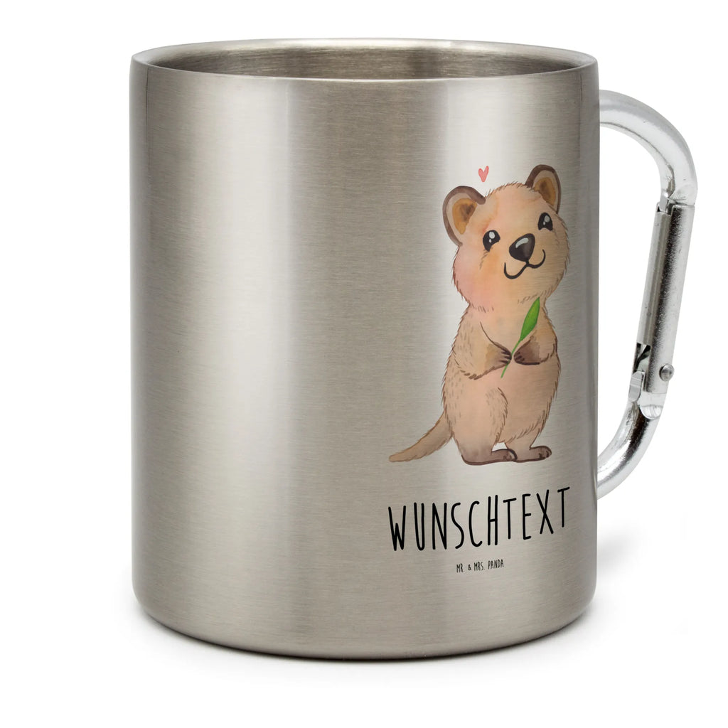 Personalized Stainless Steel Mug Quokka Happy small animals, cute, funny, cute animal motives, hand drawn, small world, funny sayings, good mood, happy, gifts, gift ideas, special gifts, animal lover, card