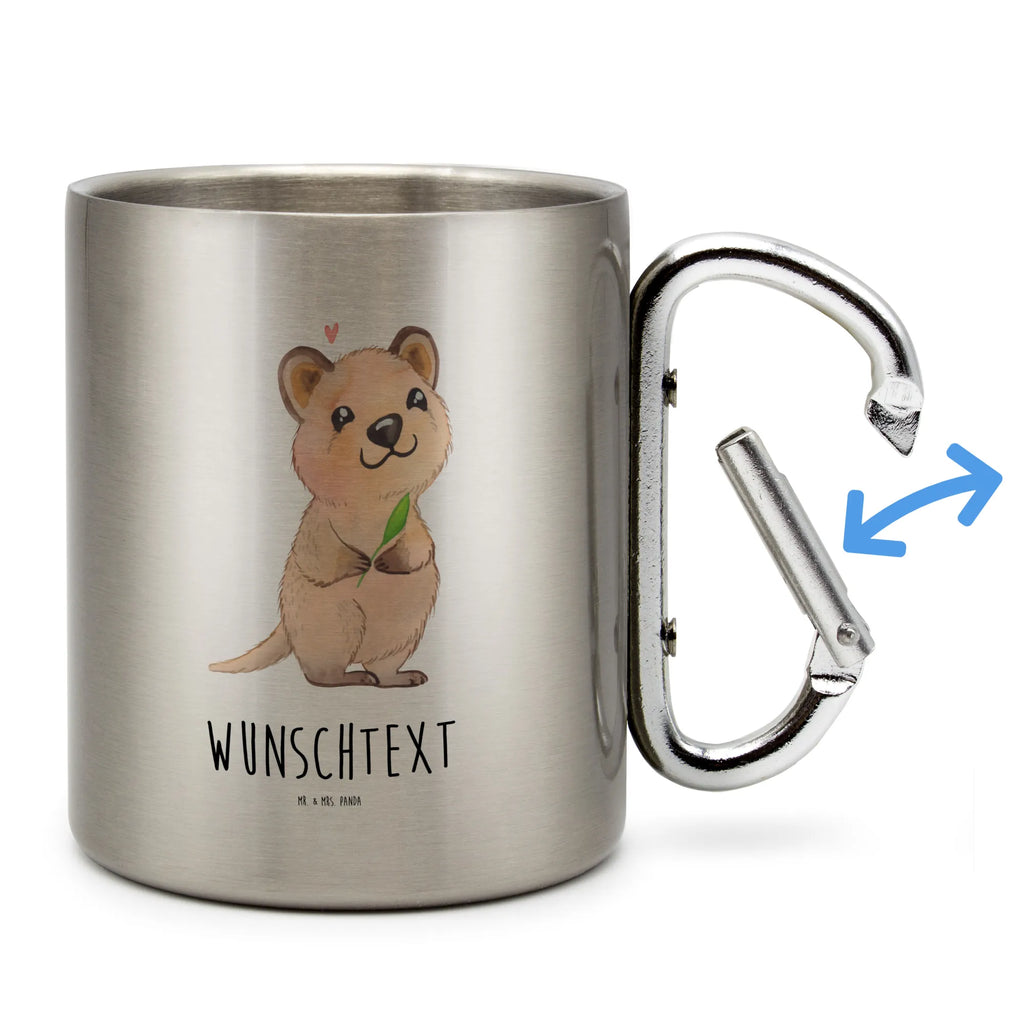Personalized Stainless Steel Mug Quokka Happy small animals, cute, funny, cute animal motives, hand drawn, small world, funny sayings, good mood, happy, gifts, gift ideas, special gifts, animal lover, card