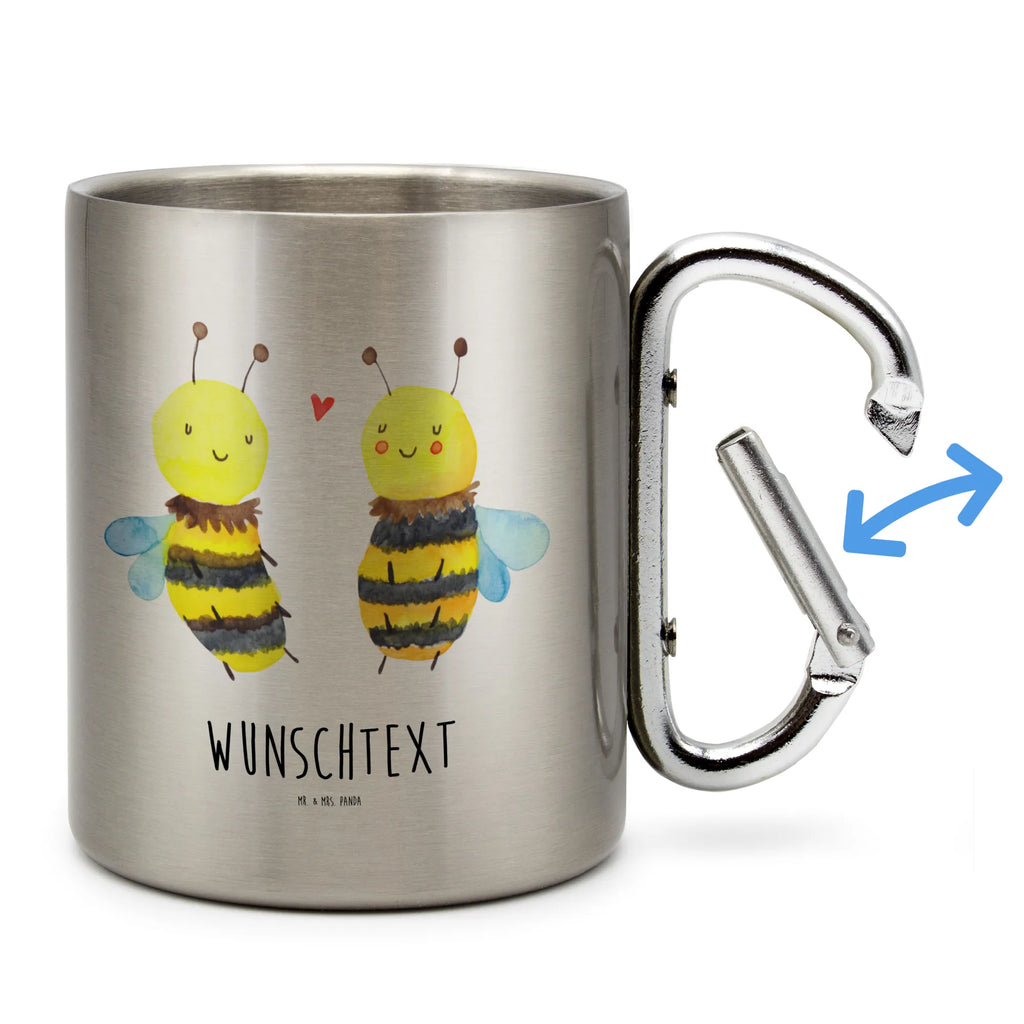 Personalized Stainless Steel Mug bee In love Bee, wasp, bumblebee