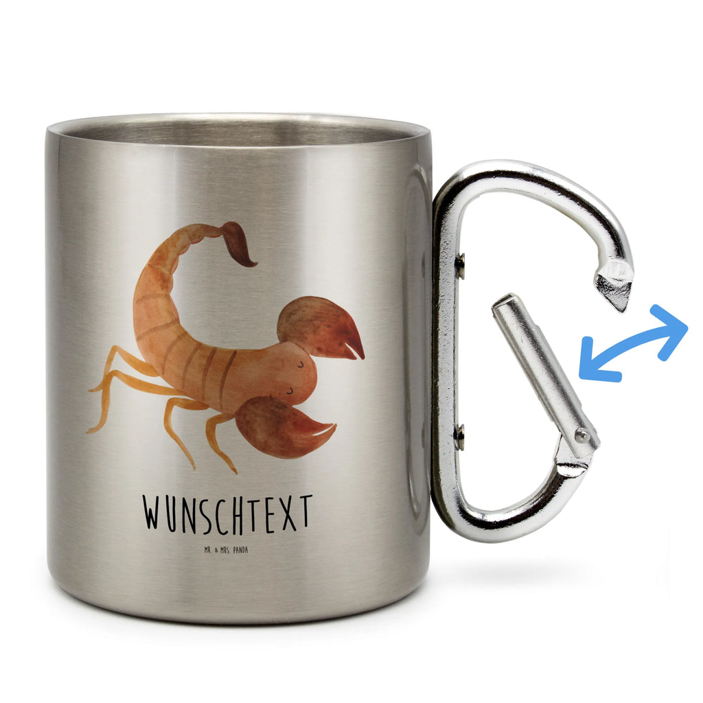 Spersonalizowany kubek ze stali nierdzewnej znak zodiaku Skorpion Znak zodiaku, gwiazdozbiór, horoskop, astrologia, ascendent