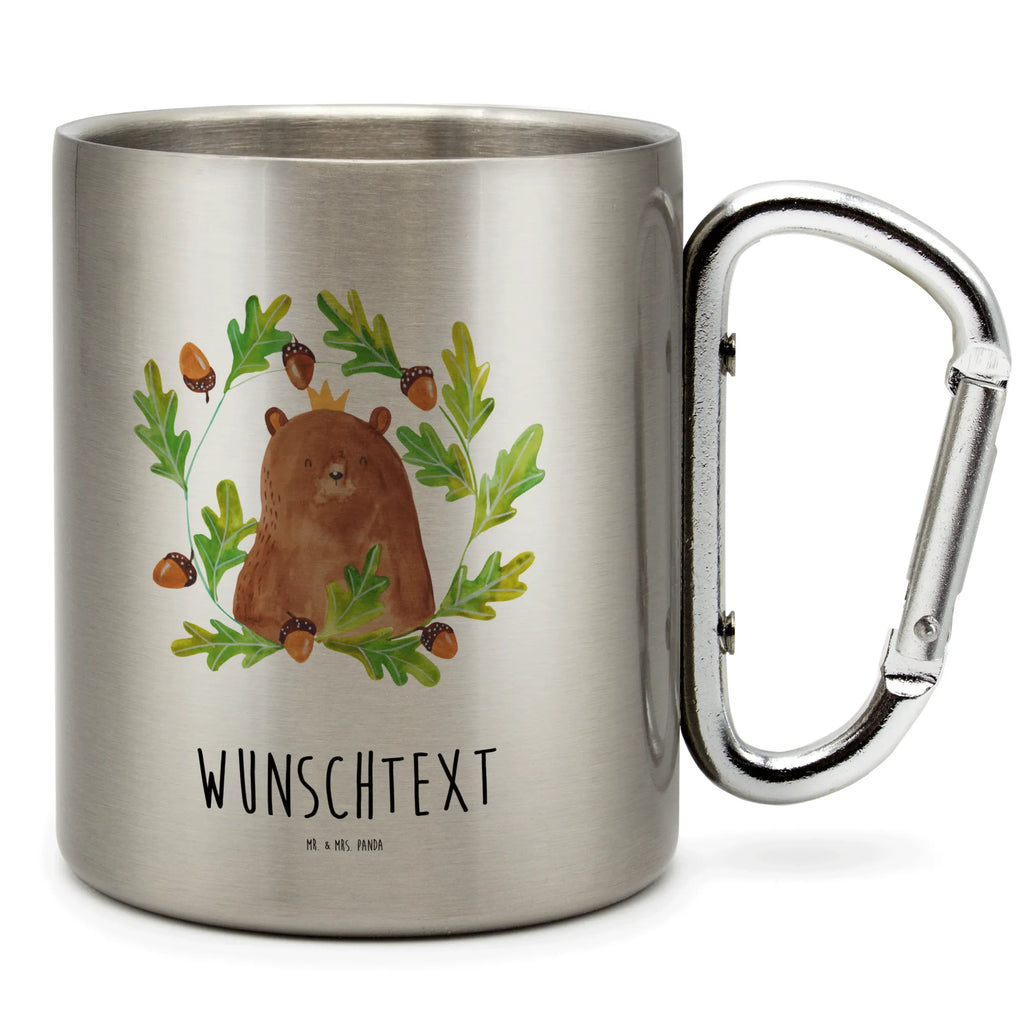 Spersonalizowany kubek ze stali nierdzewnej Niedźwiedź król Niedźwiedź, Miś, Pluszowy miś