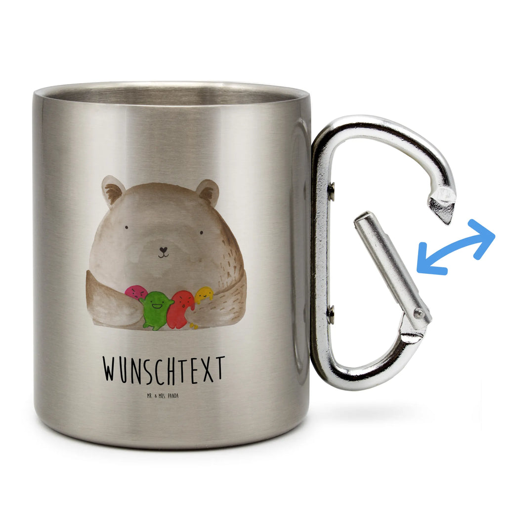 Personalized Stainless Steel Mug bear Feeling bear, teddy, teddy bear, cuddly toy, Madness, Bear