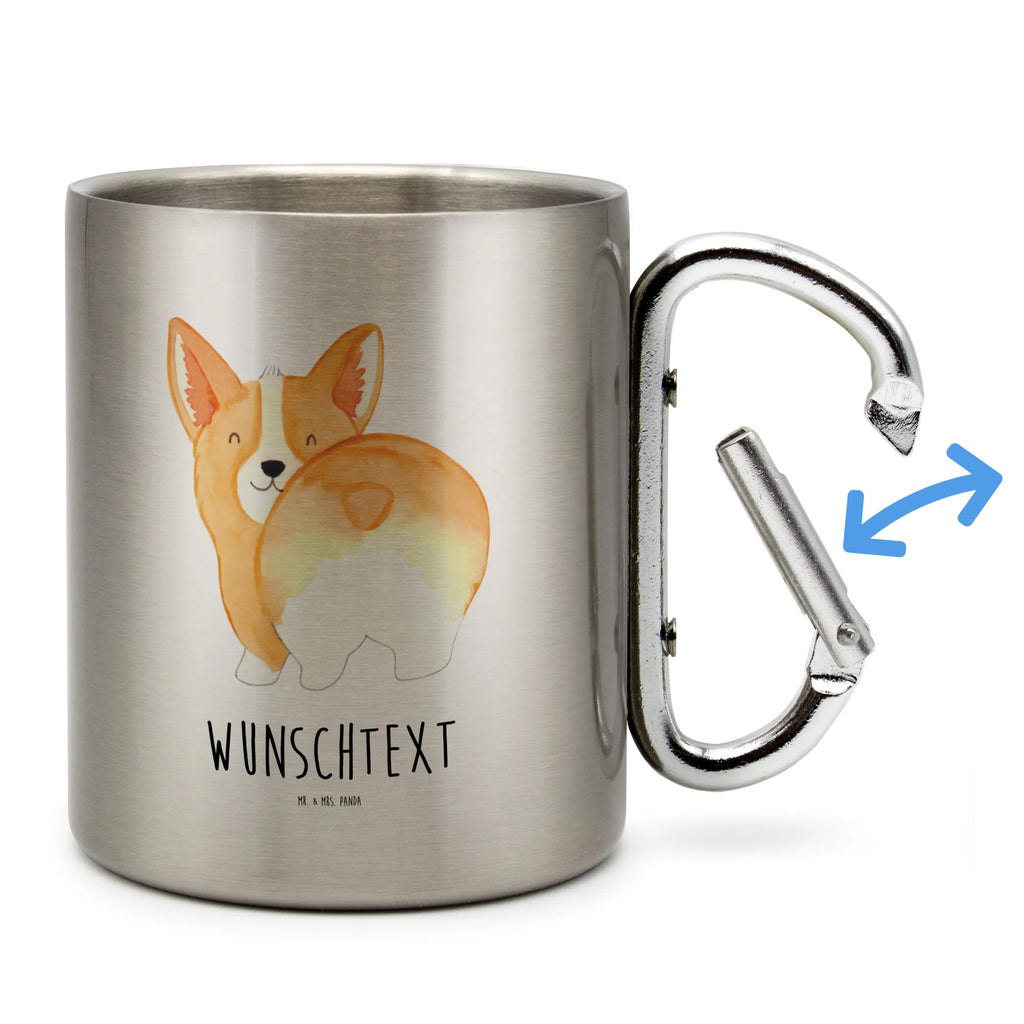 Spersonalizowany kubek ze stali nierdzewnej Corgi tyłek Pies, motyw psa, zwierzę domowe, rasa psa, miłośnik zwierząt, właściciel psa, powiedzenia