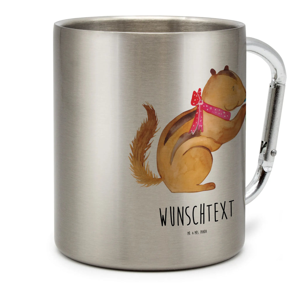 Personalized Stainless Steel Mug Squirrel smoothies small animals, cute, funny, cute animal motives, hand drawn, small world, funny sayings, good mood, happy, gifts, gift ideas, special gifts, animal lover, card, diet, weight loss, Green smoothies, chipmunks, squirrels