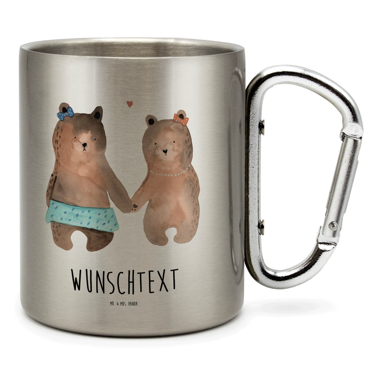 Personalized Stainless Steel Mug bear Girlfriend bear, teddy, teddy bear, cuddly toy, bear girlfriend best friend love proof of love loves buddy buddy