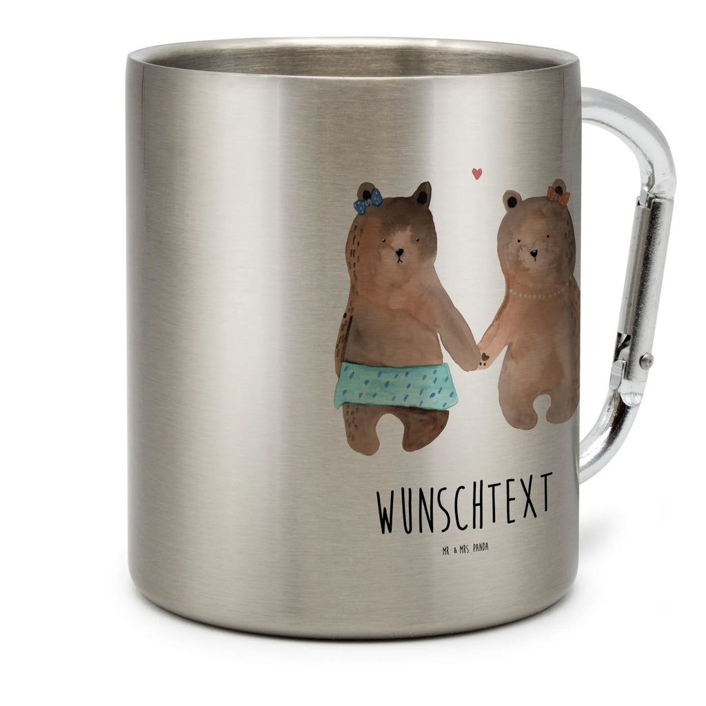 Personalized Stainless Steel Mug bear Girlfriend bear, teddy, teddy bear, cuddly toy, bear girlfriend best friend love proof of love loves buddy buddy