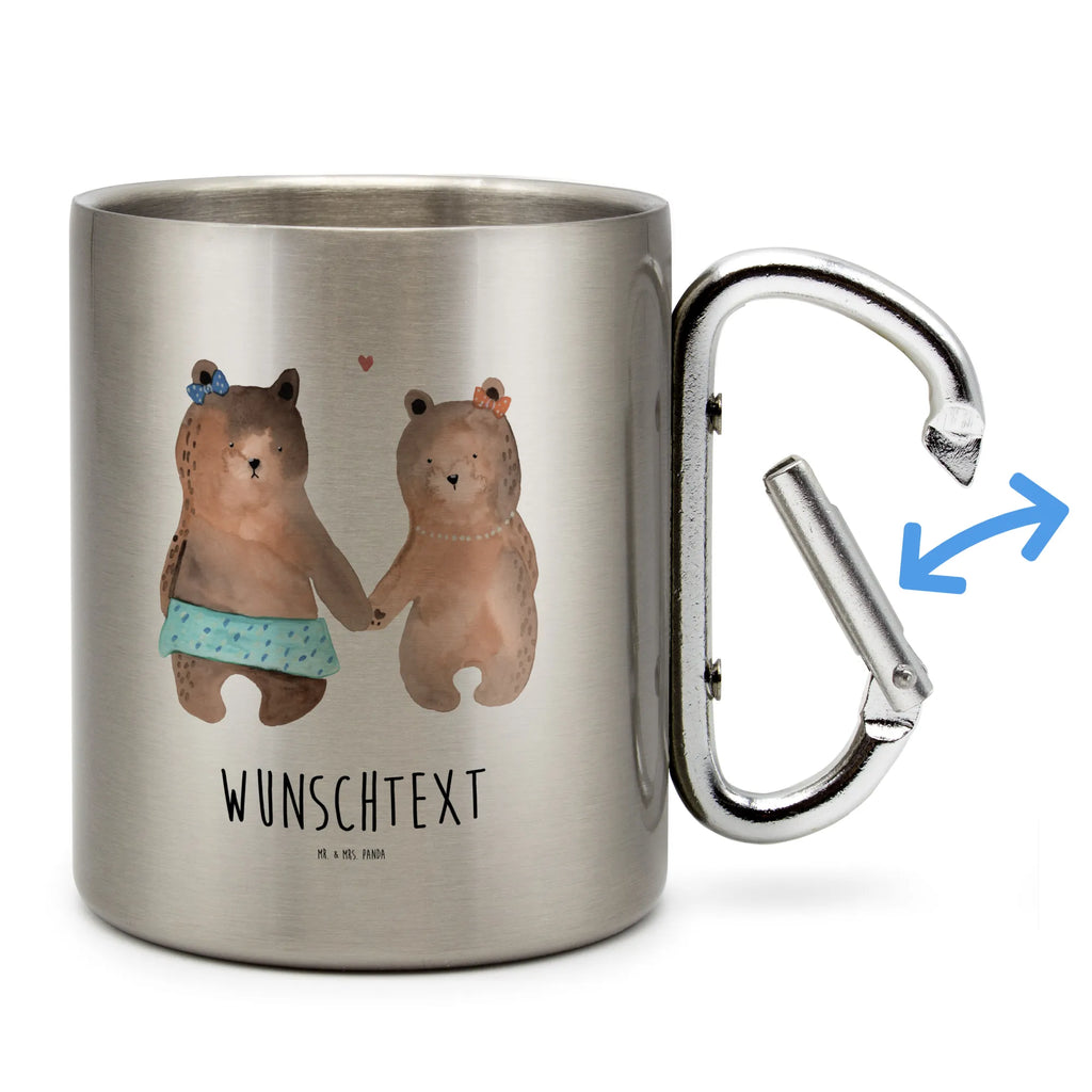 Personalized Stainless Steel Mug bear Girlfriend bear, teddy, teddy bear, cuddly toy, bear girlfriend best friend love proof of love loves buddy buddy