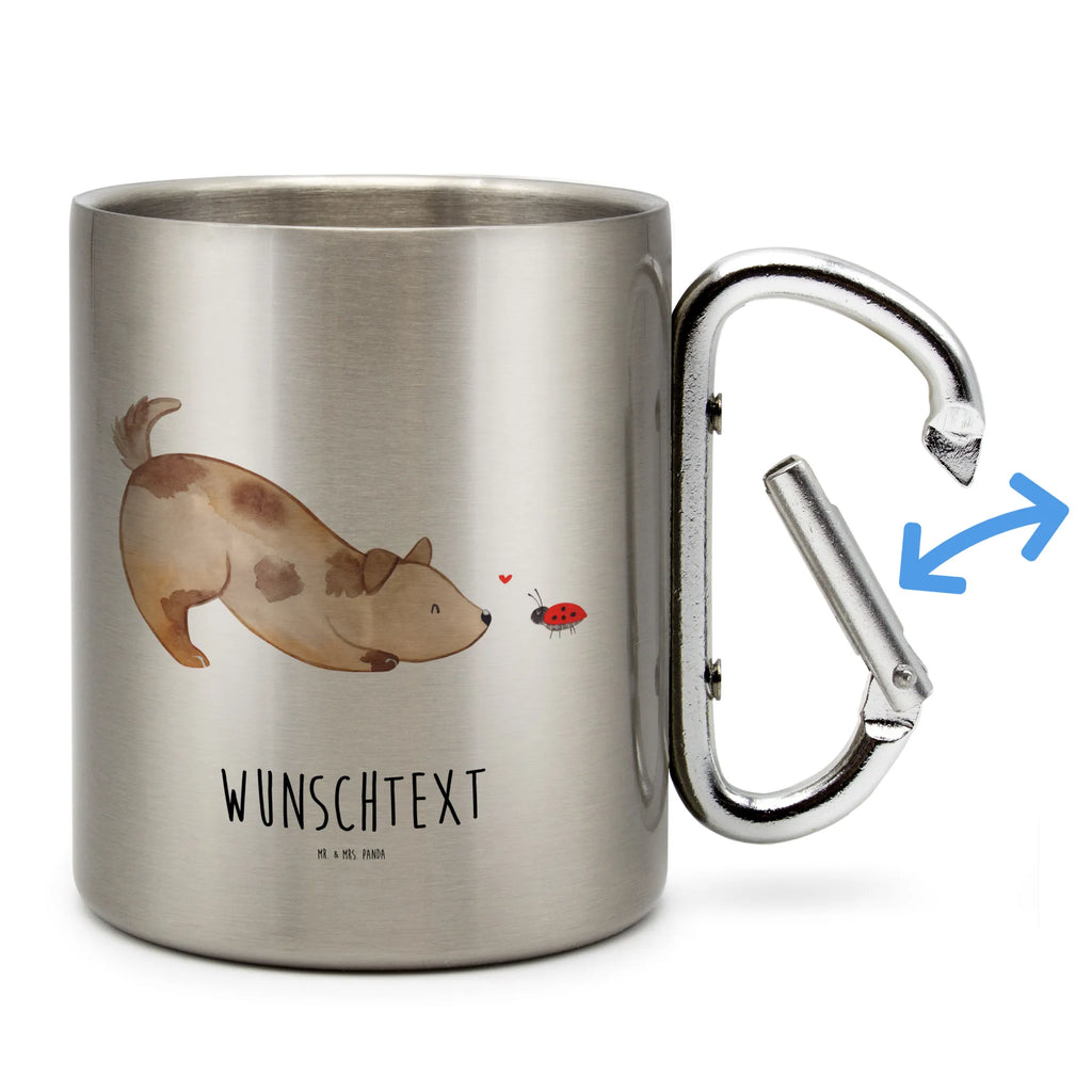 Spersonalizowany kubek ze stali nierdzewnej pies biedronka Pies, motyw psa, zwierzę domowe, rasa psa, miłośnik zwierząt, właściciel psa, powiedzenia