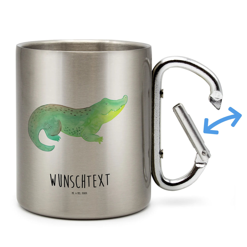 Personalized Stainless Steel Mug Crocodile Seafood, aquatic animals, ocean, sea, fish, shells, corals, reef, whale, narwhal, sea urchin, lobster, platypus, turtle, manatee, crocodile, orca, shrimp, gifts for seafood lovers, water world, underwater animals, underwater world, vacation, deep sea, seafood fans, gift ideas, seafood decoration, seafood posters, favorite person, to be crazy, best friend, wanderlust, to be spontaneous, crocodiles, girlfriend, adventurousness