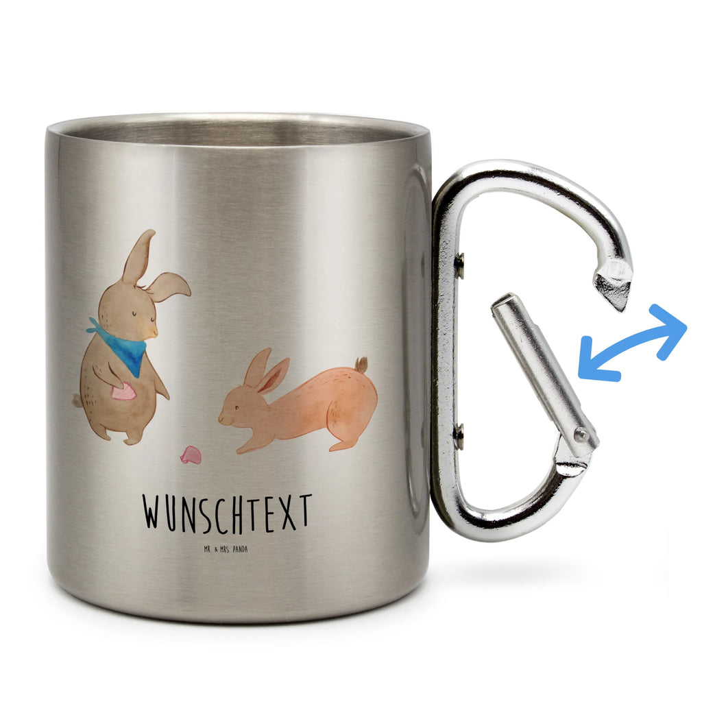 Personalized Stainless Steel Mug Bunnies with seashell Family, Father's Day, Mother's Day, brother, sister, Mom, Dad, best friend, girlfriends, shells, BFF, girlfriend, best friends, collecting shells, sea, rabbits