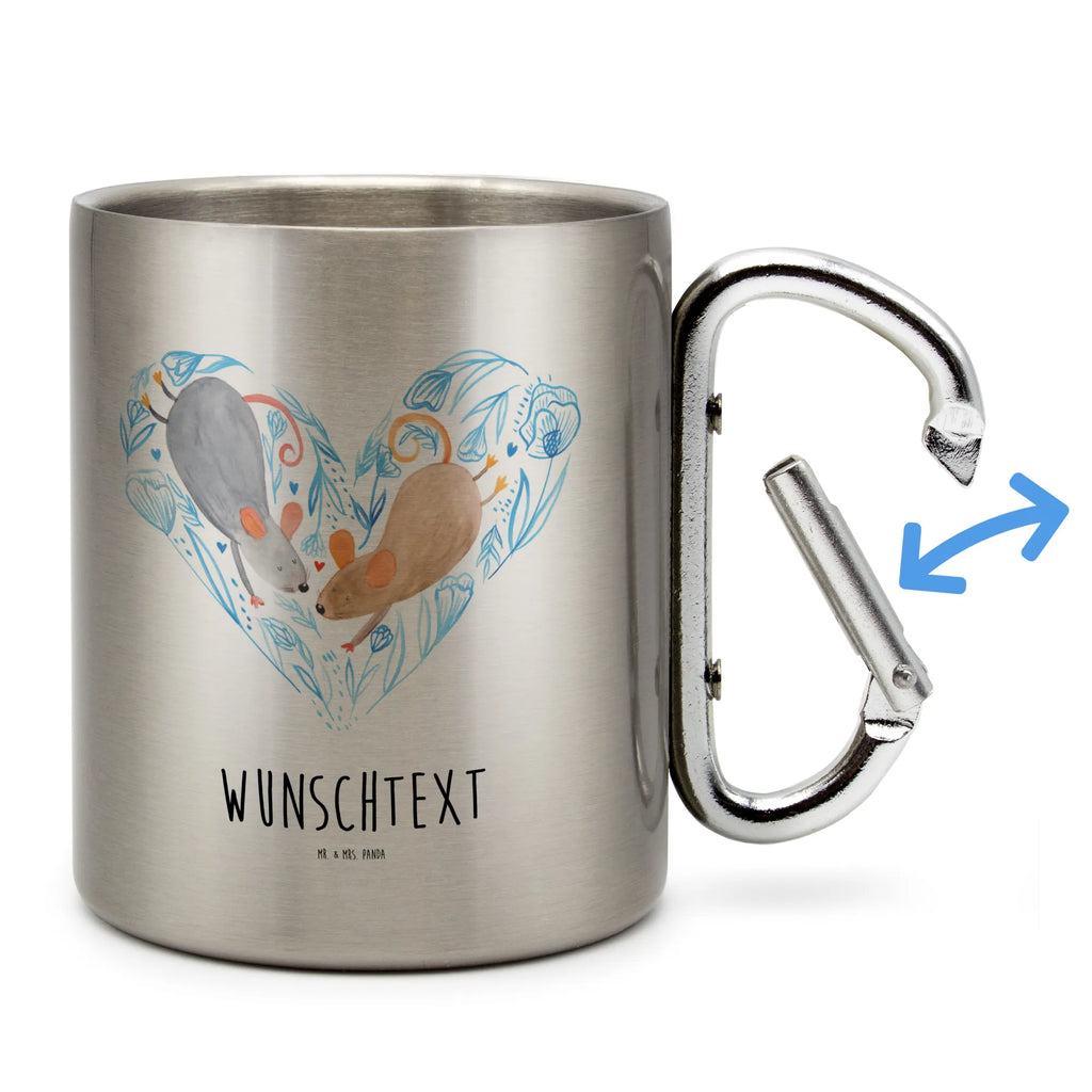 Spersonalizowany kubek ze stali nierdzewnej Myszy serce Miłość, partner, przyjaciel, przyjaciółka, mąż, żona, wesele, zaręczyny, prośba o rękę, prezent miłosny, rocznica, dzień ślubu