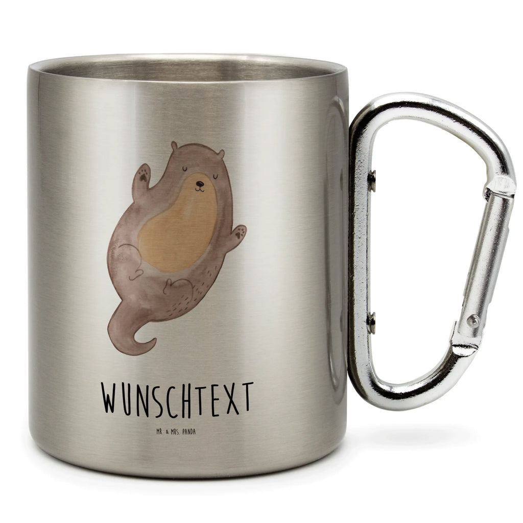 Personalized Stainless Steel Mug otter Embrace otter, marten, sea otter, European otter, water mammal, aquatic animal, baby otter, predator, water, otter gifts, animal lover, gift ideas for animal lovers, animal, mammal, water animal, gifts for people in love, Otter Sea Otter Lake Otter