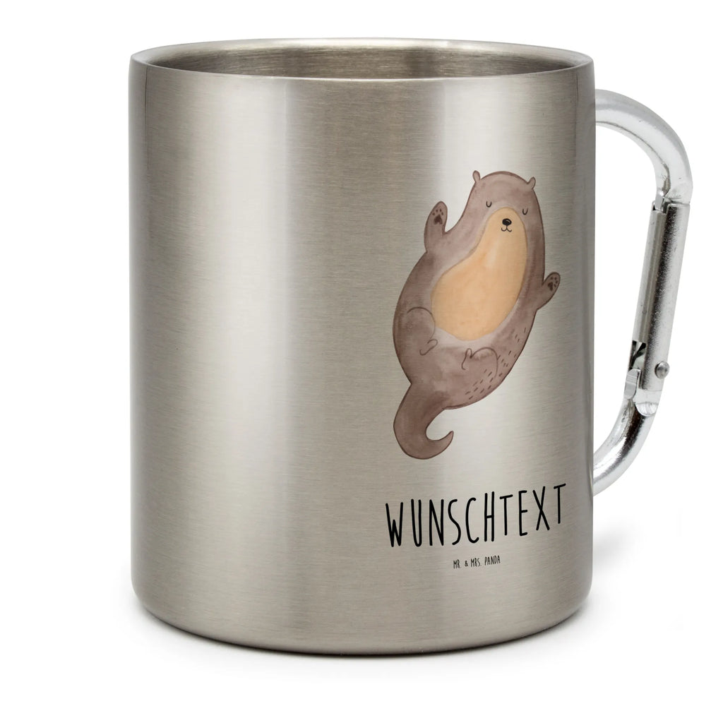 Personalized Stainless Steel Mug otter Embrace otter, marten, sea otter, European otter, water mammal, aquatic animal, baby otter, predator, water, otter gifts, animal lover, gift ideas for animal lovers, animal, mammal, water animal, gifts for people in love, Otter Sea Otter Lake Otter