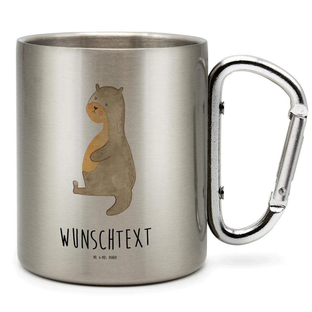 Personalized Stainless Steel Mug otter Belly otter, marten, sea otter, European otter, water mammal, aquatic animal, baby otter, predator, water, otter gifts, animal lover, gift ideas for animal lovers, animal, mammal, water animal, gifts for people in love, Otter Sea Otter Lake Otter
