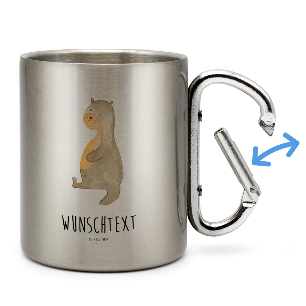 Personalized Stainless Steel Mug otter Belly otter, marten, sea otter, European otter, water mammal, aquatic animal, baby otter, predator, water, otter gifts, animal lover, gift ideas for animal lovers, animal, mammal, water animal, gifts for people in love, Otter Sea Otter Lake Otter