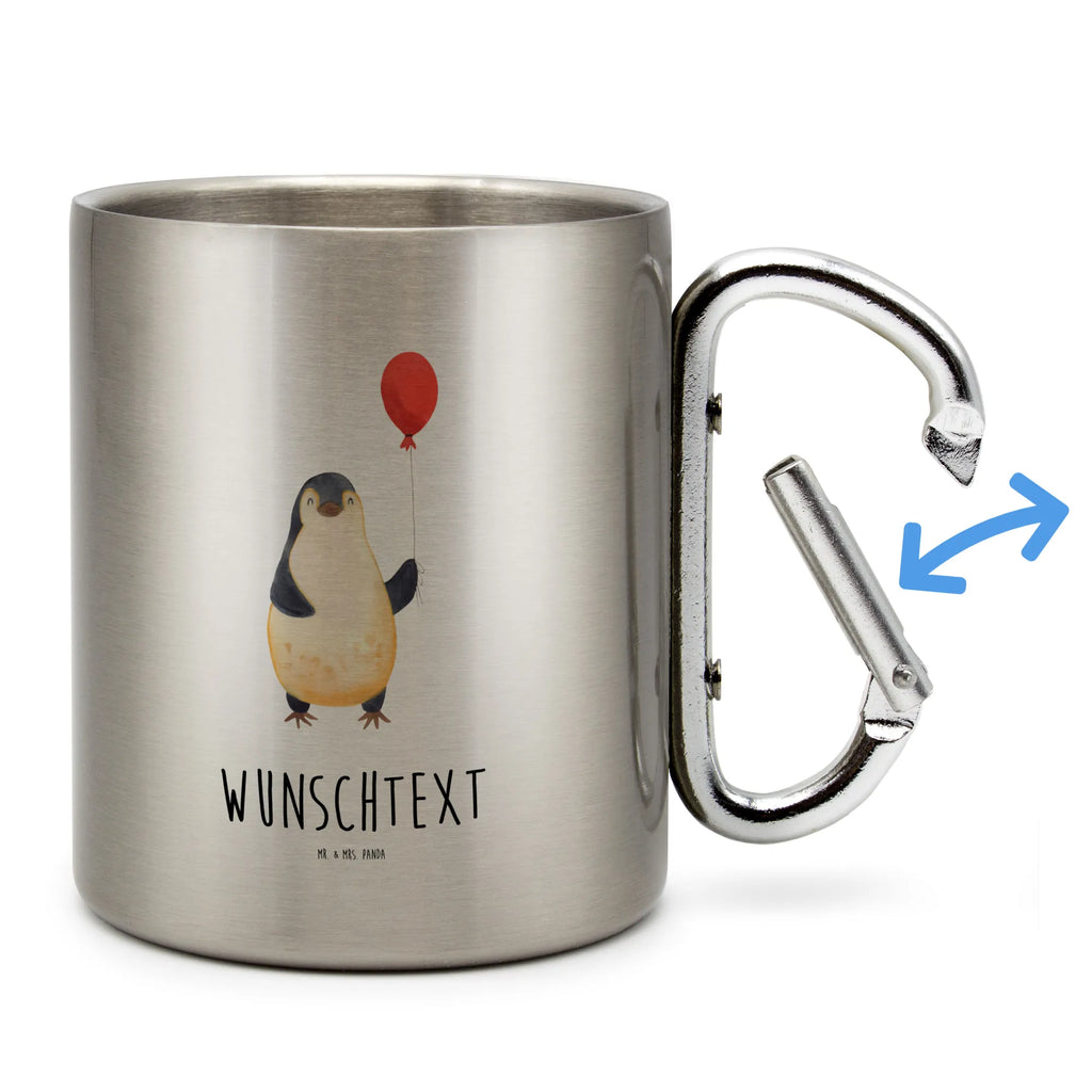 Personalized Stainless Steel Mug Penguin balloon Penguin, North Pole, Winter, Penguins, gift idea, new start, gift girlfriend, daydreams, balloon, new life, happiness, best friend, love of life, penguins, motivation, love