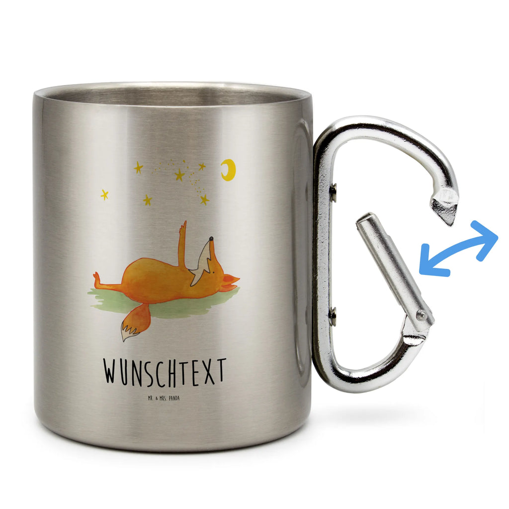 Personalized Stainless Steel Mug Fox Stars fox, foxes, forest wildlife, clever as a fox, animal lover, Saying positive, words of consolation, Fox, Always Look on the Bright Side of Life, Romance, Saying beautiful