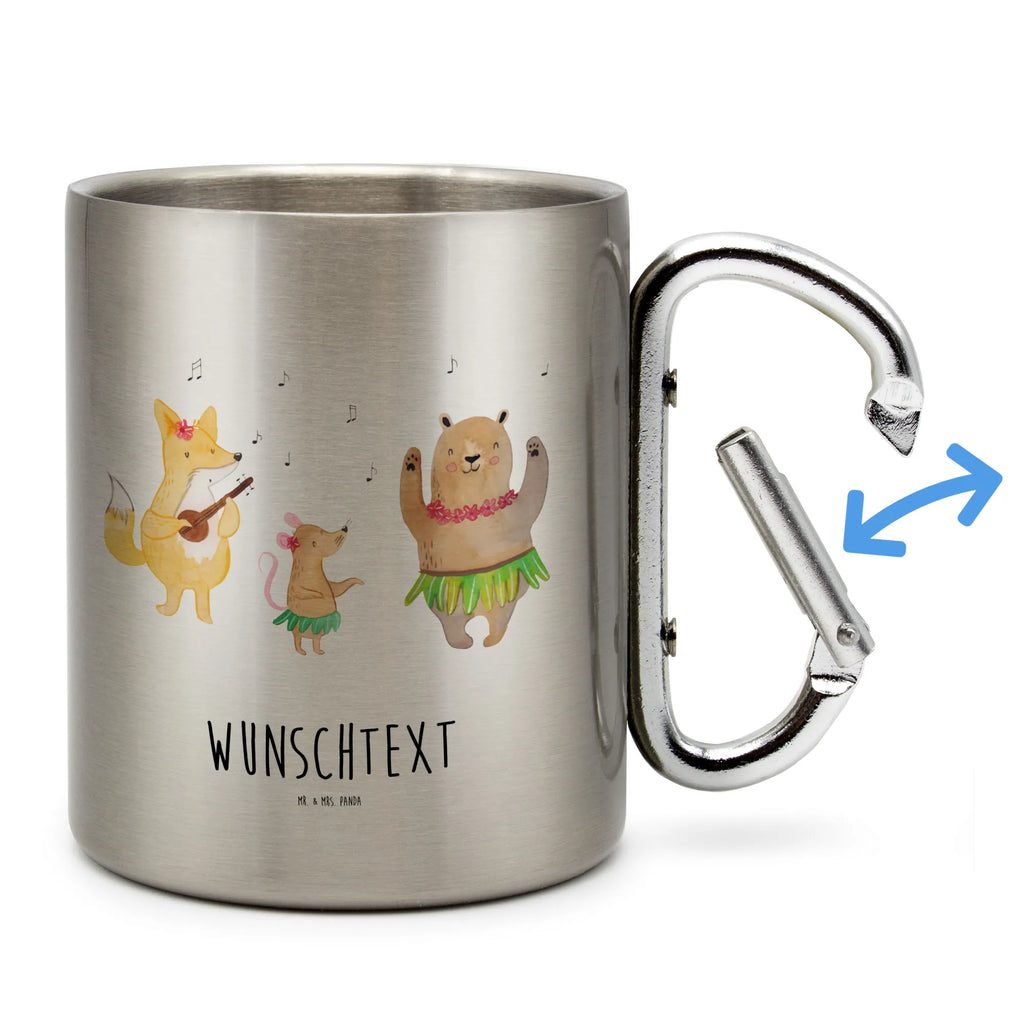 Spersonalizowany kubek ze stali nierdzewnej zwierzęta leśne Aloha Motywy zwierzęce, dobra energia, zabawne powiedzonka, zwierzęta