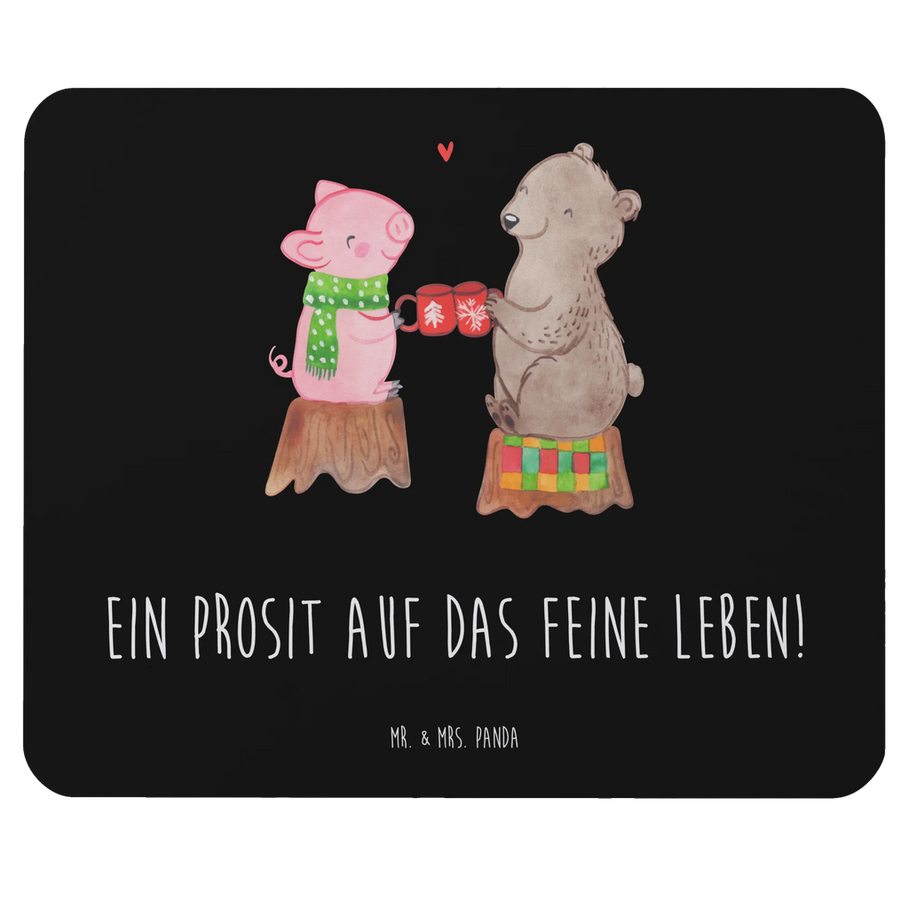 Mouse mat Glowing Pig Bash Designer Mauspad, Mauspad Büro, Arbeitszimmer, Büroausstattung, PC Zubehör, Computer zubehör, Mausunterlage, Einzigartiges Mauspad, Mauspad, Mousepad, Winter, Weihnachten, Weihnachtsdeko, Nikolaus, Advent, Heiligabend, Wintermotiv, Bär, Alles Gute, Schwein, Weihnachtszeit, Prost