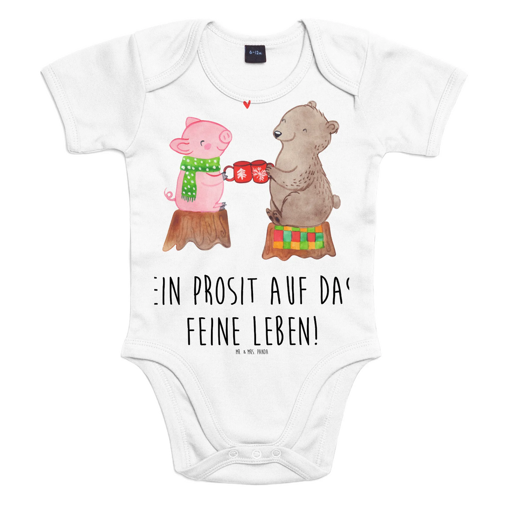 Babygro Glowing Pig Bash Baby-Strampler, Baby-Romper, Baby-Overall, Babystrampler, Wickelbody, Babykleidung, Baby Erstausstattung, Kurzarm-Strampler, Strampler, Baby-Kleidung, Baby-Body, Winter, Weihnachten, Weihnachtsdeko, Nikolaus, Advent, Heiligabend, Wintermotiv, Alles Gute, Bär, Prost, Schwein, Weihnachtszeit