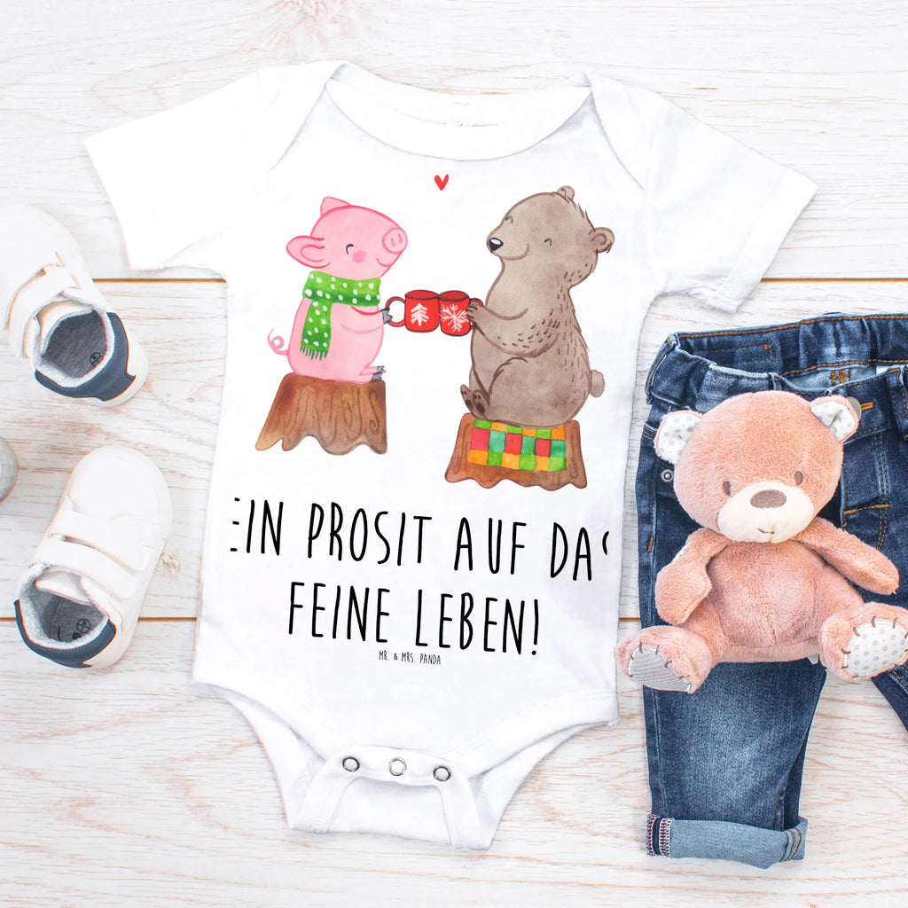 Babygro Glowing Pig Bash Baby-Strampler, Baby-Romper, Baby-Overall, Babystrampler, Wickelbody, Babykleidung, Baby Erstausstattung, Kurzarm-Strampler, Strampler, Baby-Kleidung, Baby-Body, Winter, Weihnachten, Weihnachtsdeko, Nikolaus, Advent, Heiligabend, Wintermotiv, Alles Gute, Bär, Prost, Schwein, Weihnachtszeit