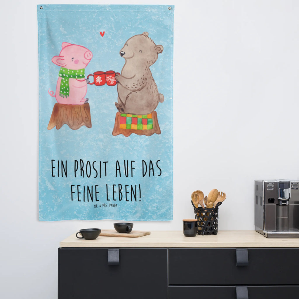 Wandteppich Glühschwein Sause Kinderzimmer Wanddeko, Wandteppich, Kinderzimmer, Wanddeko, Dekoration, Textil-Kunst, Boho, Kinderzimmer Deko, Schmuck-Wandbehang, Wand Deko, Tapestry, Tapisserie, Wandbild, Kinderzimmer Wand, Wandbehang, Wandtuch, Winter, Weihnachten, Weihnachtsdeko, Nikolaus, Advent, Heiligabend, Wintermotiv, Schwein, Bär, Weihnachtszeit, Prost, Alles Gute