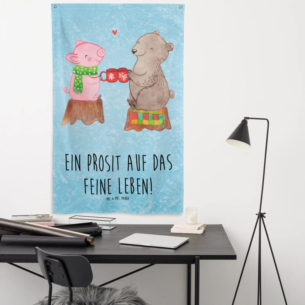 Wandteppich Glühschwein Sause Kinderzimmer Wanddeko, Wandteppich, Kinderzimmer, Wanddeko, Dekoration, Textil-Kunst, Boho, Kinderzimmer Deko, Schmuck-Wandbehang, Wand Deko, Tapestry, Tapisserie, Wandbild, Kinderzimmer Wand, Wandbehang, Wandtuch, Winter, Weihnachten, Weihnachtsdeko, Nikolaus, Advent, Heiligabend, Wintermotiv, Schwein, Bär, Weihnachtszeit, Prost, Alles Gute