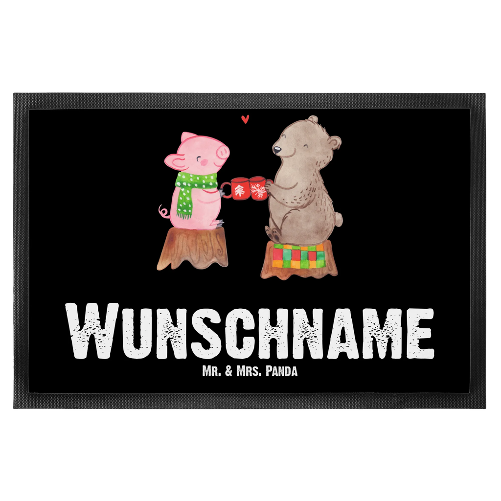 Personalisierte Fußmatte Glühschwein Sause Fußmatte bedrucken, Namensfussmatte, Haustürmatte personalisiert, Türvorleger mit Namen, Fußmatte mit Namen, Personalisieruung, Bedrucken, Personalisiert, Türvorleger personalisiert, Wunschnamen, Personalisierte Fußmatte, Winter, Weihnachten, Weihnachtsdeko, Nikolaus, Advent, Heiligabend, Wintermotiv, Alles Gute, Weihnachtszeit, Bär, Schwein, Prost