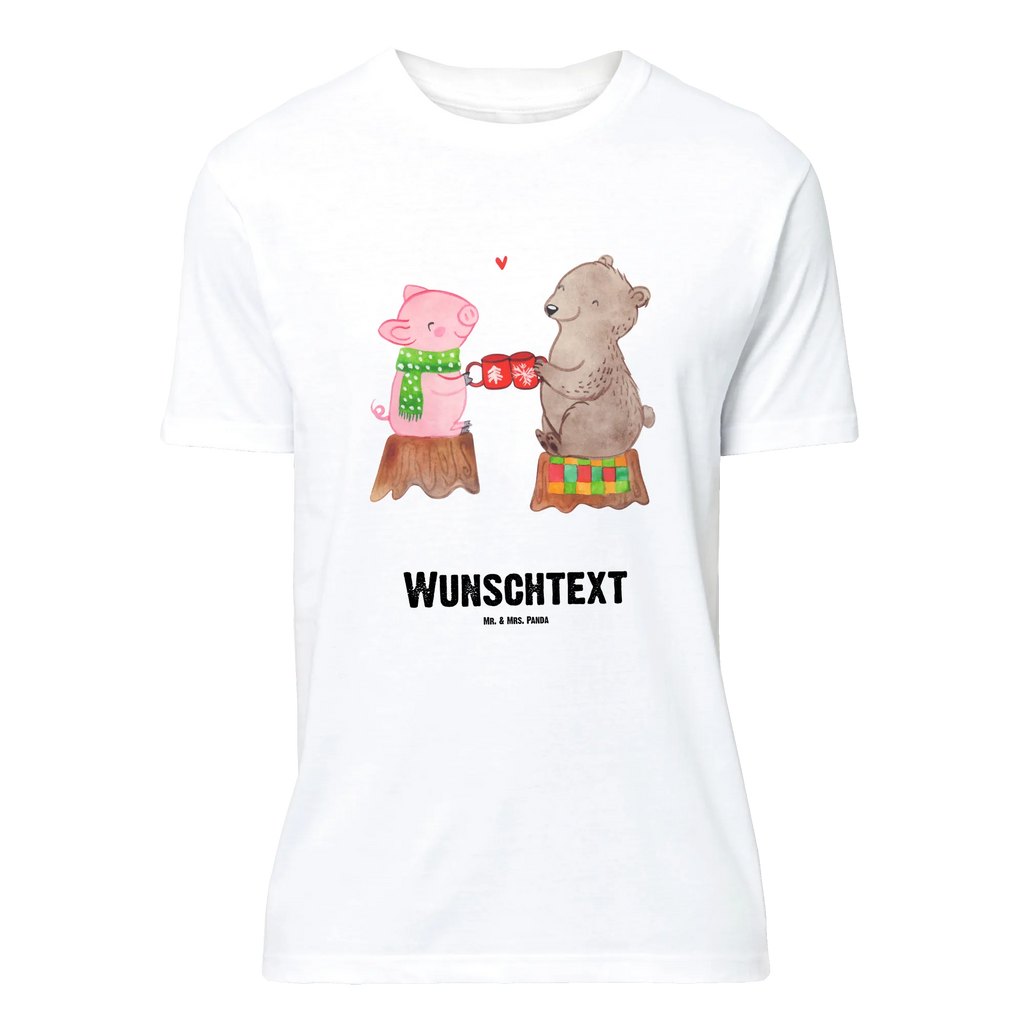 Rozmiar L Personalizowana koszulka Ciepły prosiaczek Impreza T-Shirt mit Aufruck, T-Shirt mit Namen, T-Shirt Personalisiert, Weihnachten, Winter, Weihnachtsdeko, Nikolaus, Advent, Heiligabend, Wintermotiv, Alles Gute, Bär, Weihnachtszeit, Prost, Schwein
