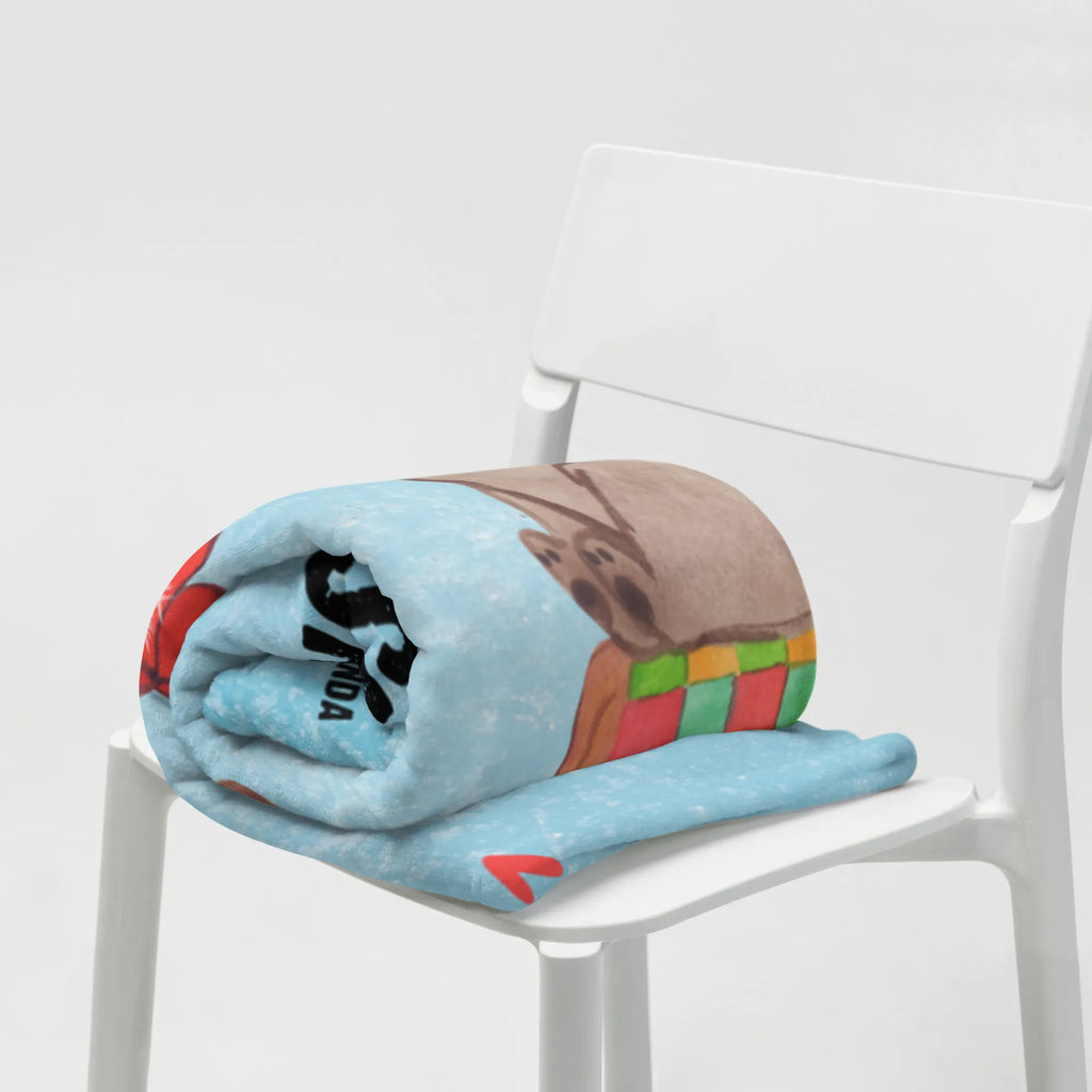 Baby blanket with name Glowing Pig Bash Winter, Christmas, Christmas time, snow