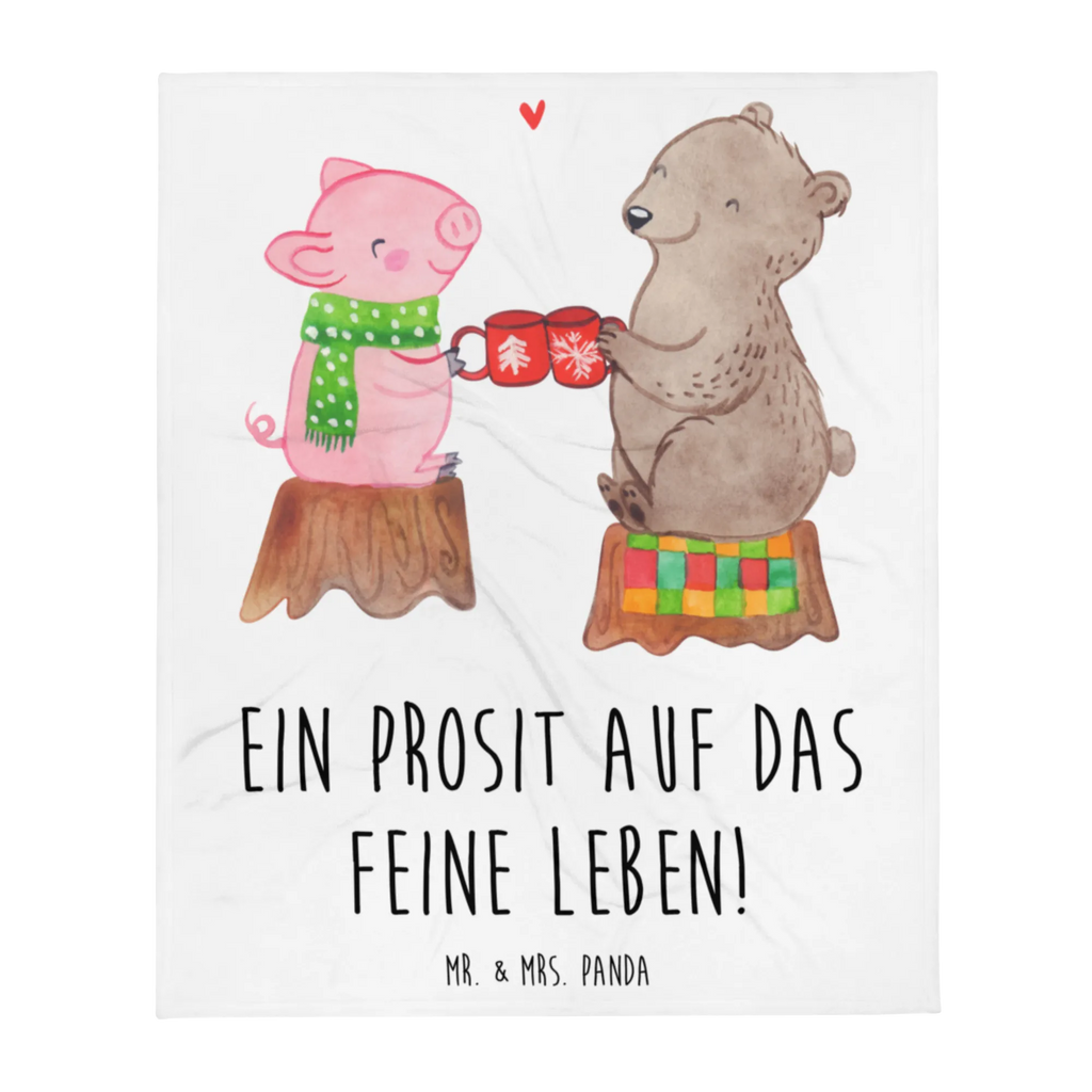 Kuscheldecke Glühschwein Sause Decke, Wohndecke, Tagesdecke, Sofadecke, Wolldecke, Winter, Weihnachten, Weihnachtsdeko, Nikolaus, Advent, Heiligabend, Wintermotiv, Prost, Alles Gute, Weihnachtszeit, Bär, Schwein