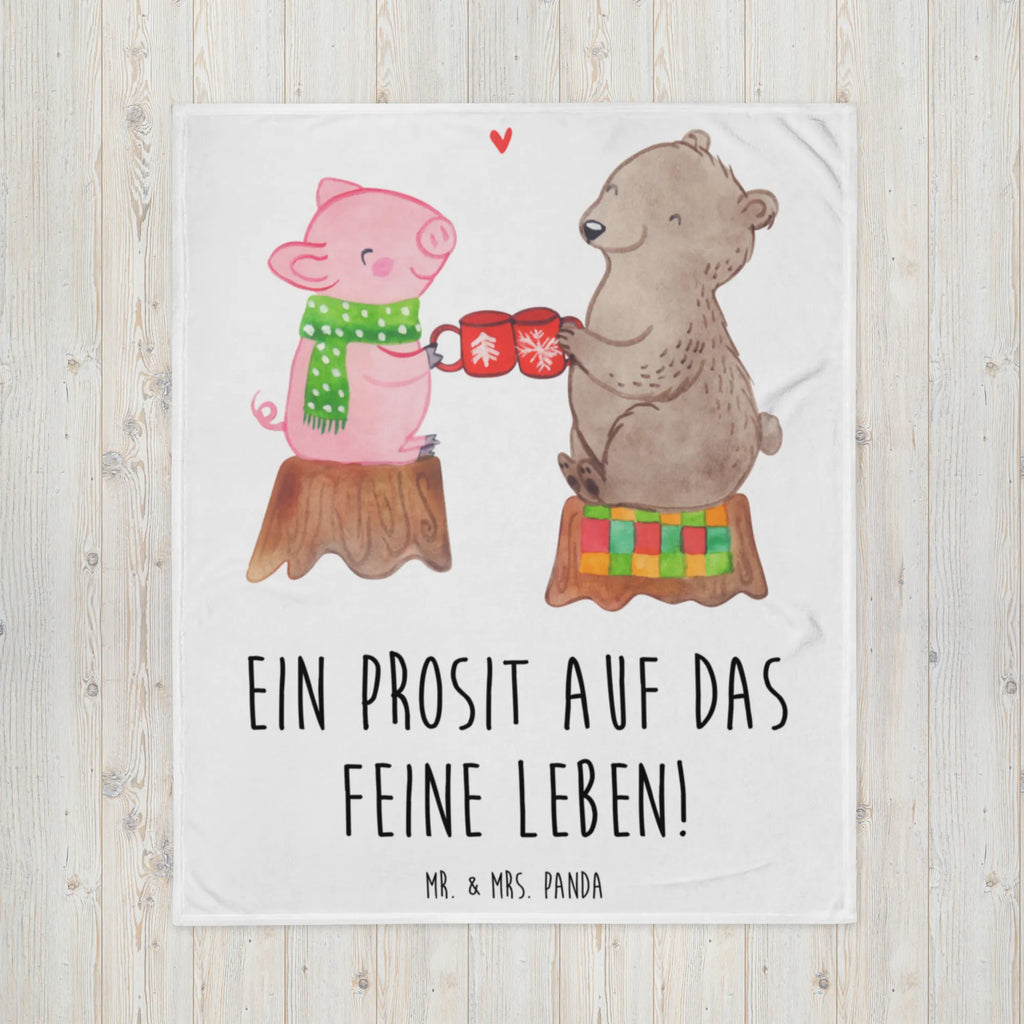 Kuscheldecke Glühschwein Sause Decke, Wohndecke, Tagesdecke, Sofadecke, Wolldecke, Winter, Weihnachten, Weihnachtsdeko, Nikolaus, Advent, Heiligabend, Wintermotiv, Prost, Alles Gute, Weihnachtszeit, Bär, Schwein