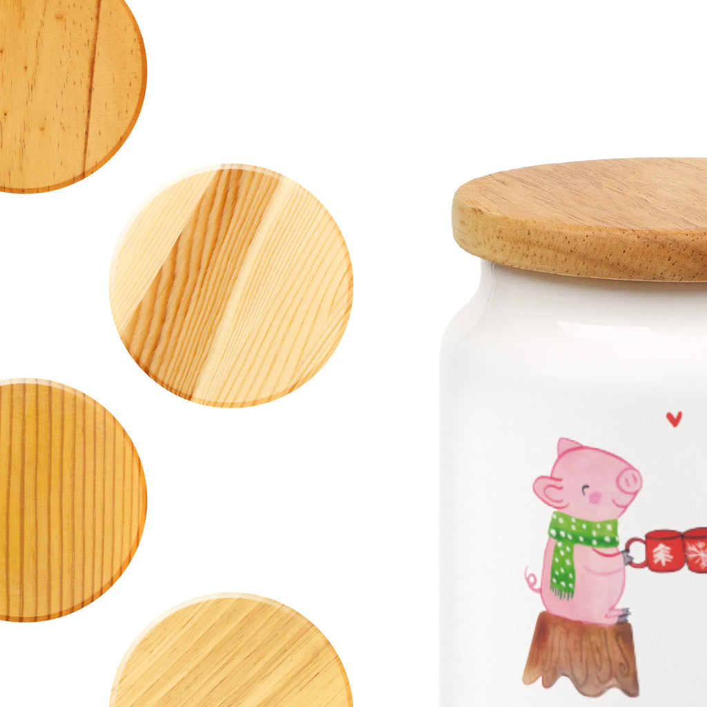 Pojemnik na żywność Ciepły prosiaczek Impreza Zima, Boże Narodzenie, dekoracje świąteczne, Mikołaj, Adwent, Wigilia, zimowy motyw