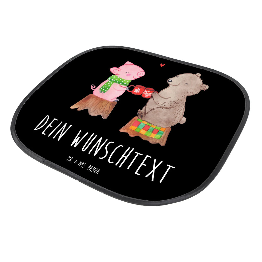 Personalizowana osłona przed słońcem Ciepły prosiaczek Impreza Zima, Boże Narodzenie, dekoracje świąteczne, Mikołaj, Adwent, Wigilia, zimowy motyw