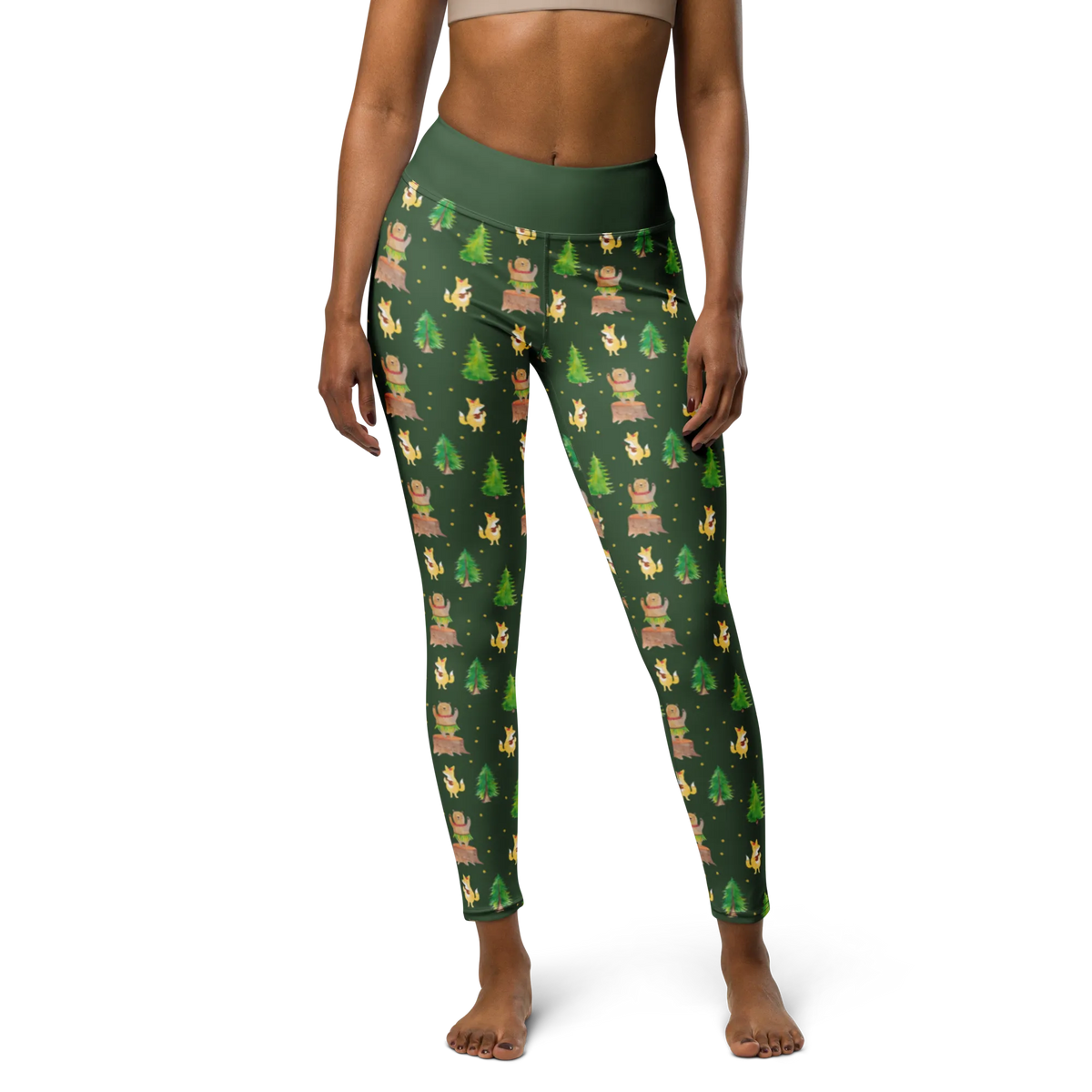Yoga Pants forest animals Aloha small animals, card, gifts, gift ideas, animal lover, special gifts, good mood, funny sayings, hand drawn, cute animal motives, cute, laughter, forest, dancing, music, forest animals, rabbit
