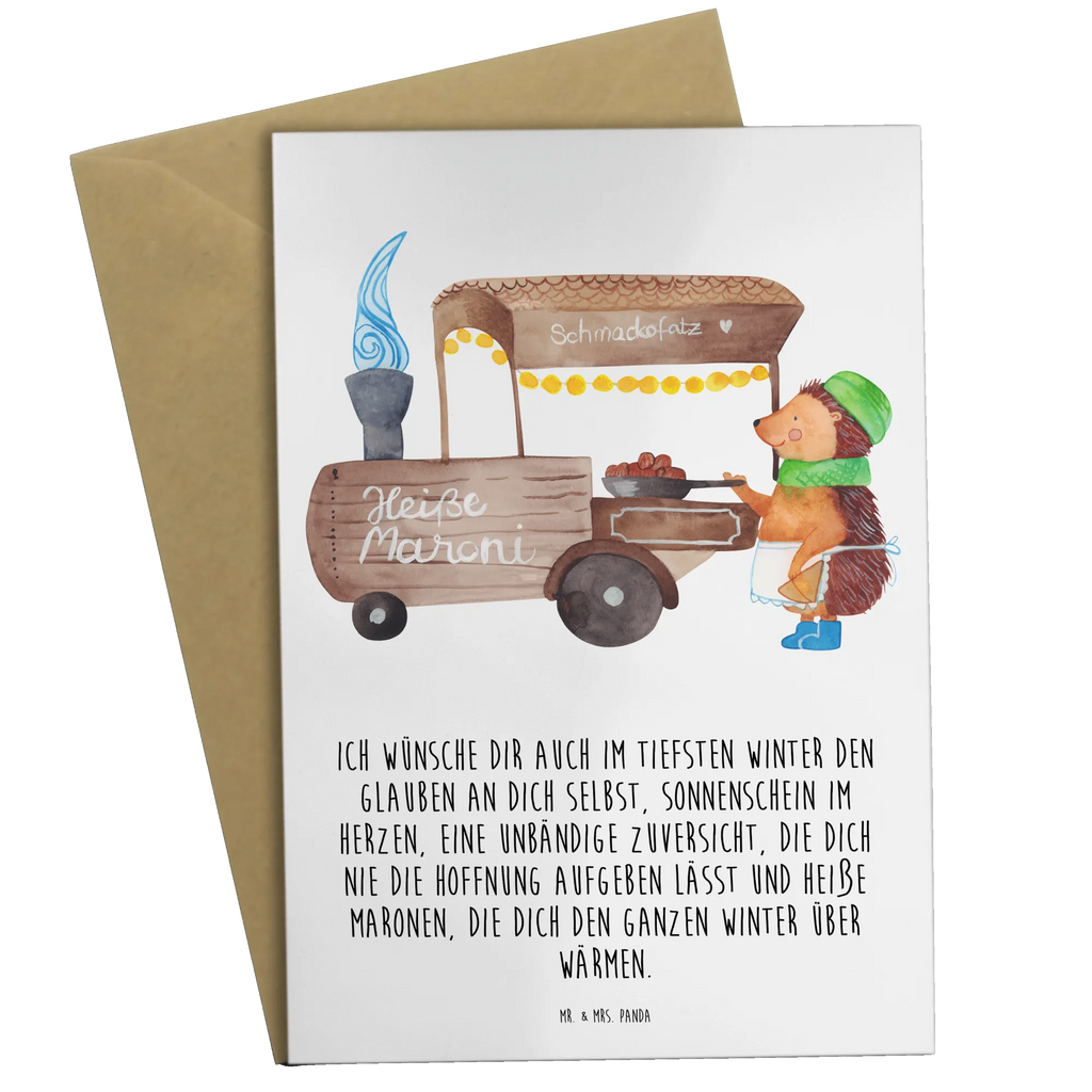 Kartka okolicznościowa Jeż kasztany Ansichtskarten, Einladungskarte, Karte, Grußkarte, Hochzeitskarte, Geburtstagskarte, Glückwunschkarte, Klappkarte, Winter, Weihnachten, Weihnachtsdeko, Nikolaus, Advent, Heiligabend, Wintermotiv, Duft, Kastanien, Weihnachtsmarkt, Maronen