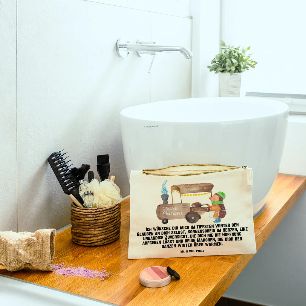 Make-up bag hedgehog Chestnuts Winter, Christmas, Christmas time, snow