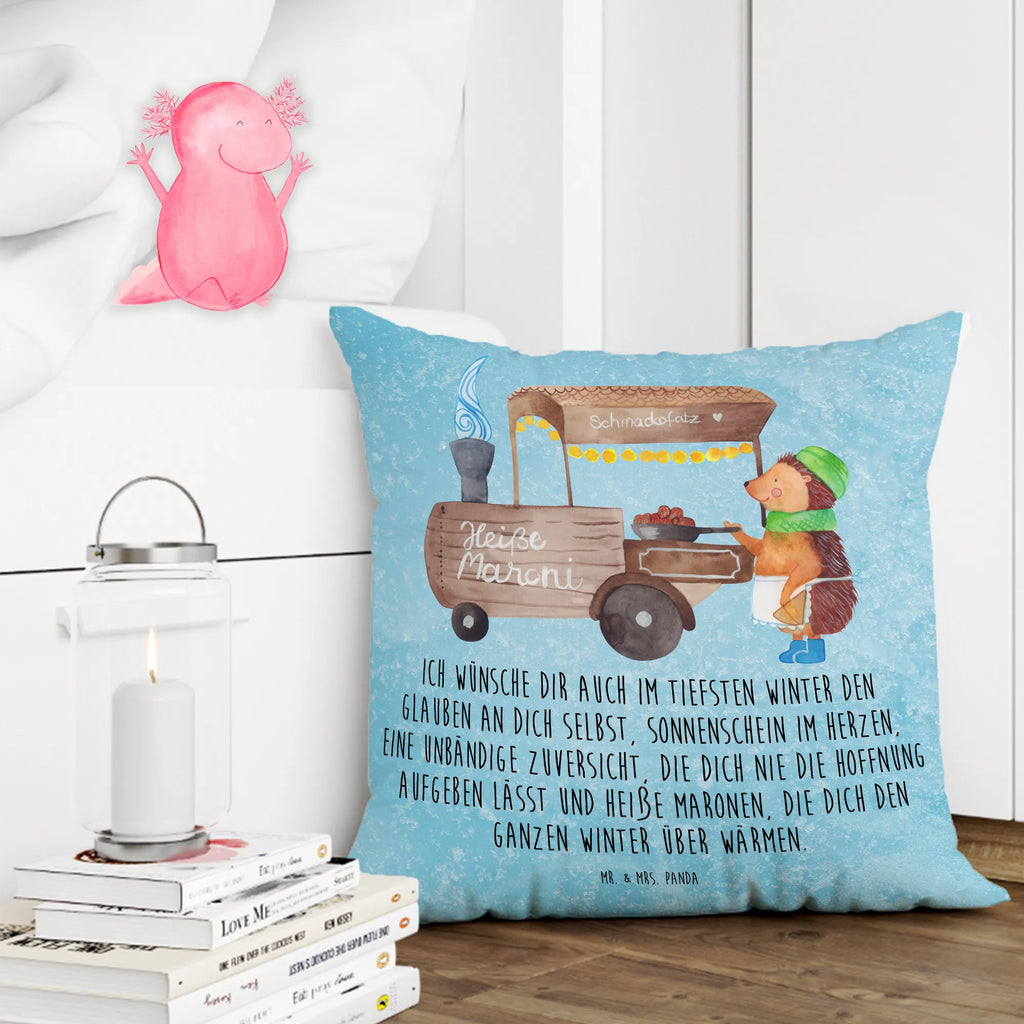 Cushion hedgehog Chestnuts cushion, pillow case, sofa, pad, fluffy, settee, soft, 40 x 40, Pillow, bed, bedroom, couch, pillows, 40x40, Winter, Christmas, Christmas time, snow